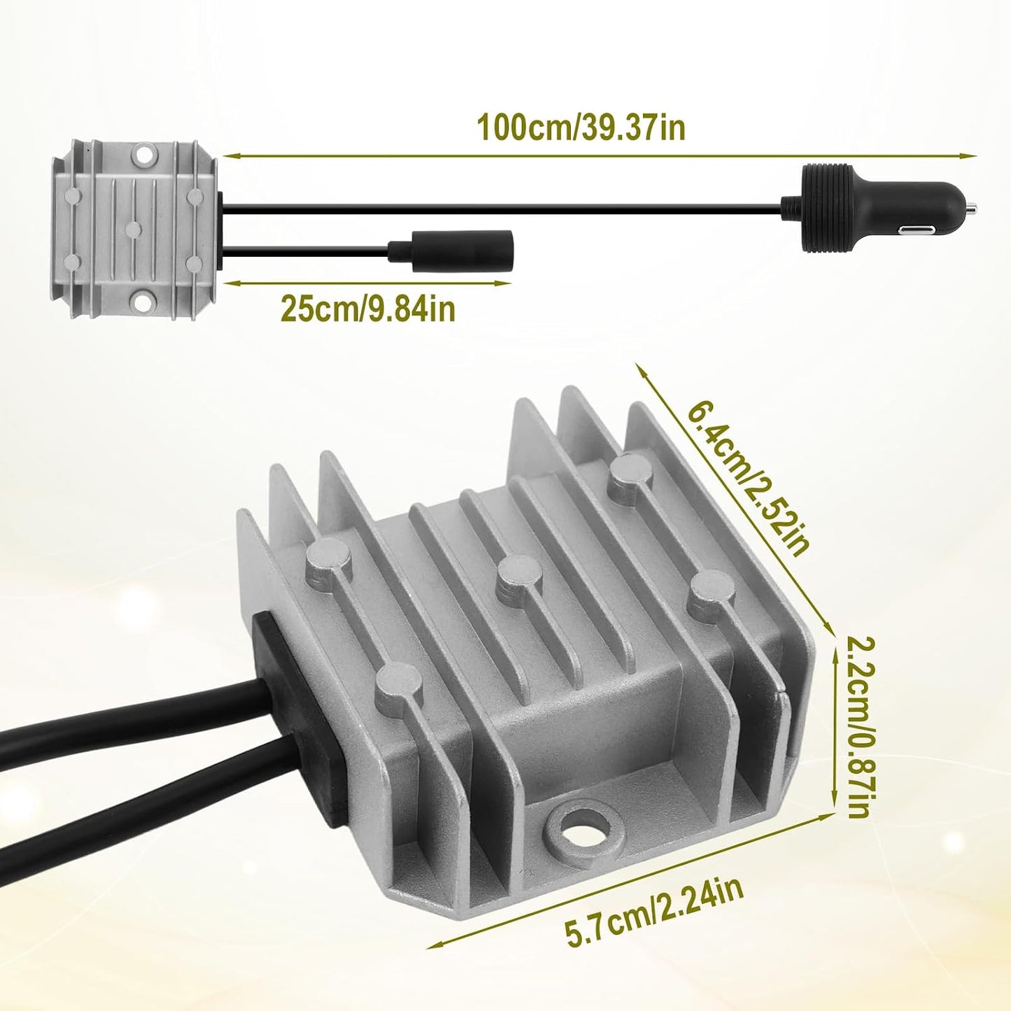 BTFO 12V/24V 30V 3.5A 9-28V Car Adapter for Starlink Mini, to DC Power Cable Supply Universal Input Power Converter