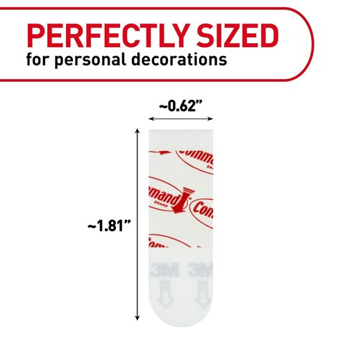 Command Poster Strips Value Pack - 64 Damage-Free Hangers for Easy Wall Decor | White Adhesive