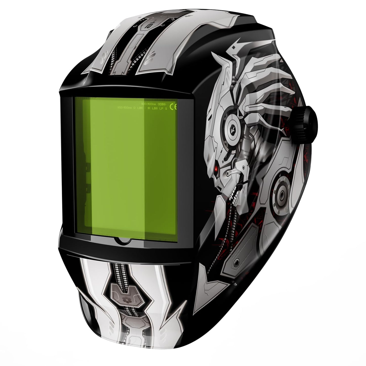JustHot Laser Welding Helmet Large Viewing OD8+ Professional Eye Protection 900nm-1100nm Safety Mask for Laser Welding/Laser Cutting/Diodes/Laser Marking (Grey)