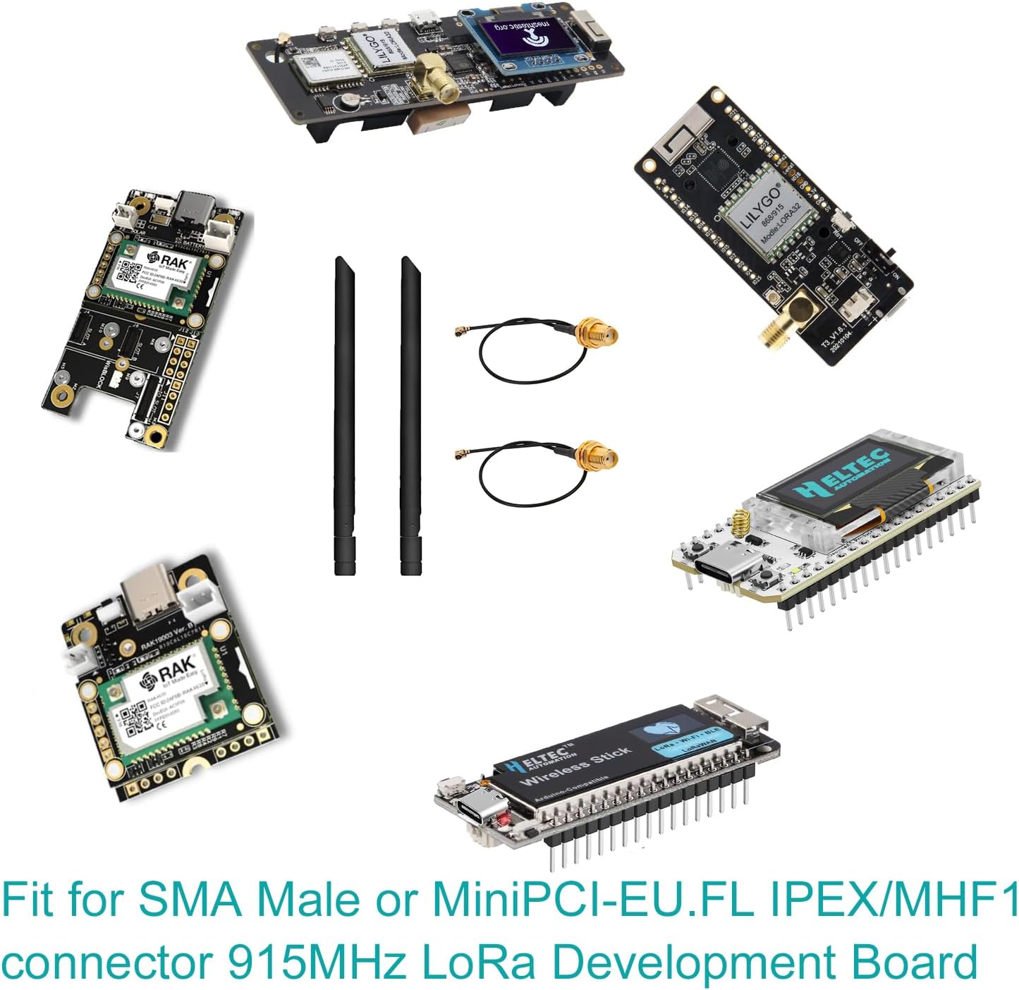 XWWXGG 2 Pack 915Mhz 6dBi ESP32 V3&V4 Board&915MHz Meshtastic Long Range LoRa Antenna Gain Omni SMA Male Connector