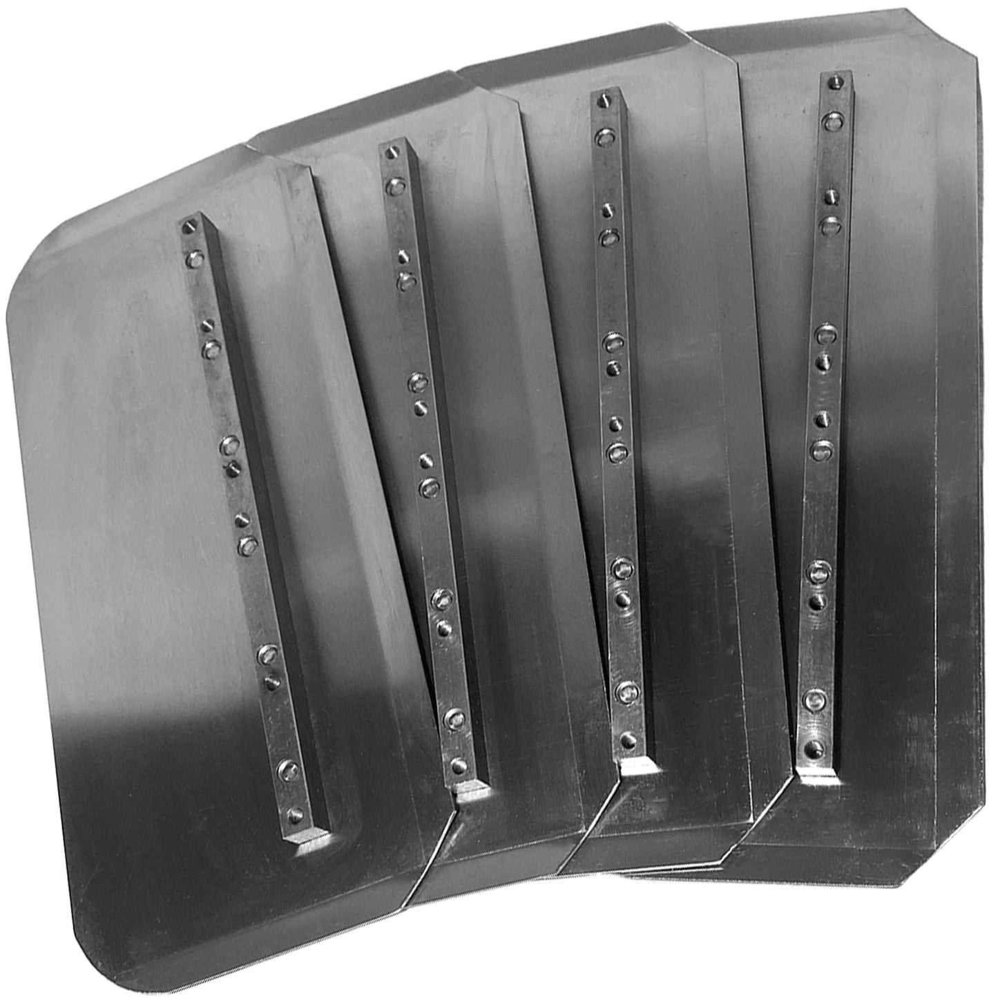 Virginia Abrasives 423-CB0818 - Professional Power Trowel Blades for Concrete/Masonry Refinishing, 8" x 18" Fits 46" Machines | Stainless Steel Combination Trowel Blades Set of 4