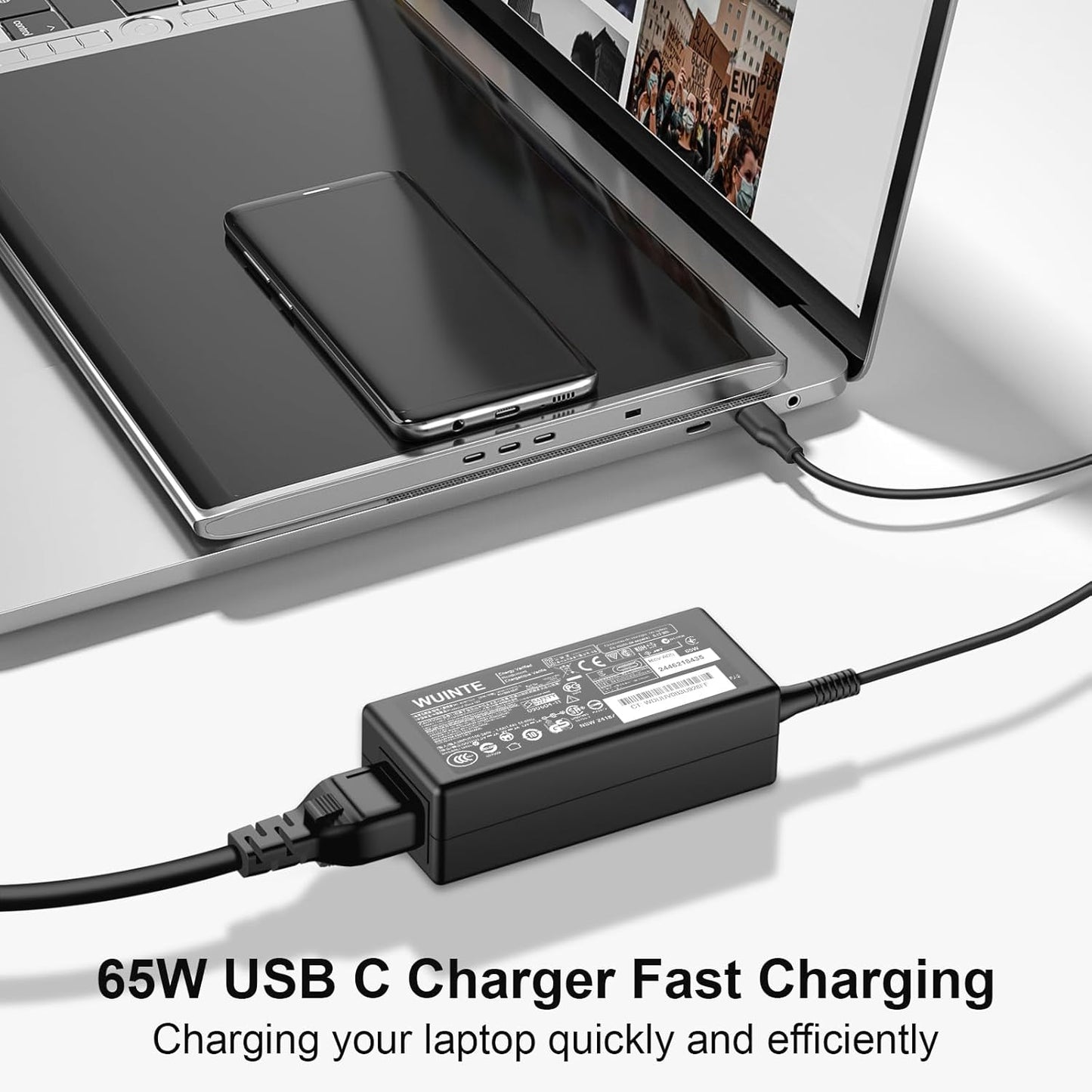 WUINTE 65W 45W Charger Compatible with Acer Laptop Chromebook Charger USB C Fast Power Adapter