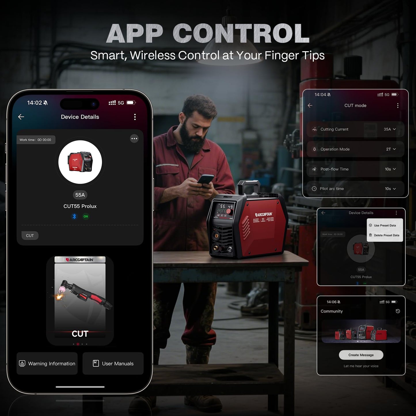 ARCCAPTAIN iControl CUT55 Prolux and AG-60 Plasma Cutter Torch Consumables