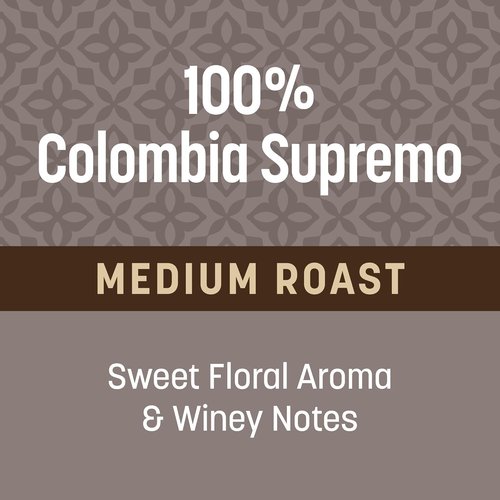 Don Francisco's 100% Colombia Supremo Coffee Pods - Medium Roast, 55 Count | Compatible with Keurig