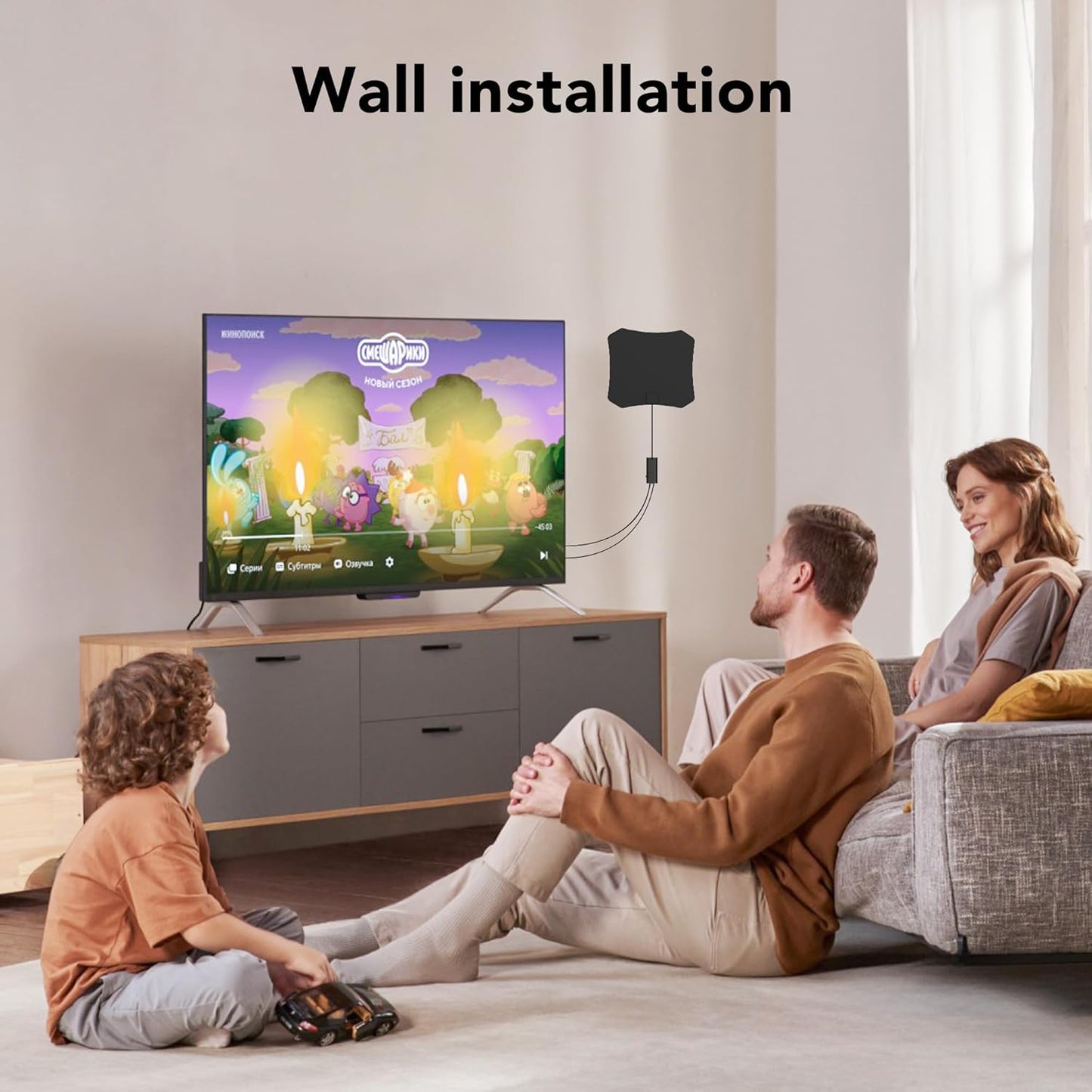 AIRLEGANT 4K 8K 1080p 16.4 Indoor TV Antenna with Amplifier - Supports HDTV for Smart TV - Long Range Reception