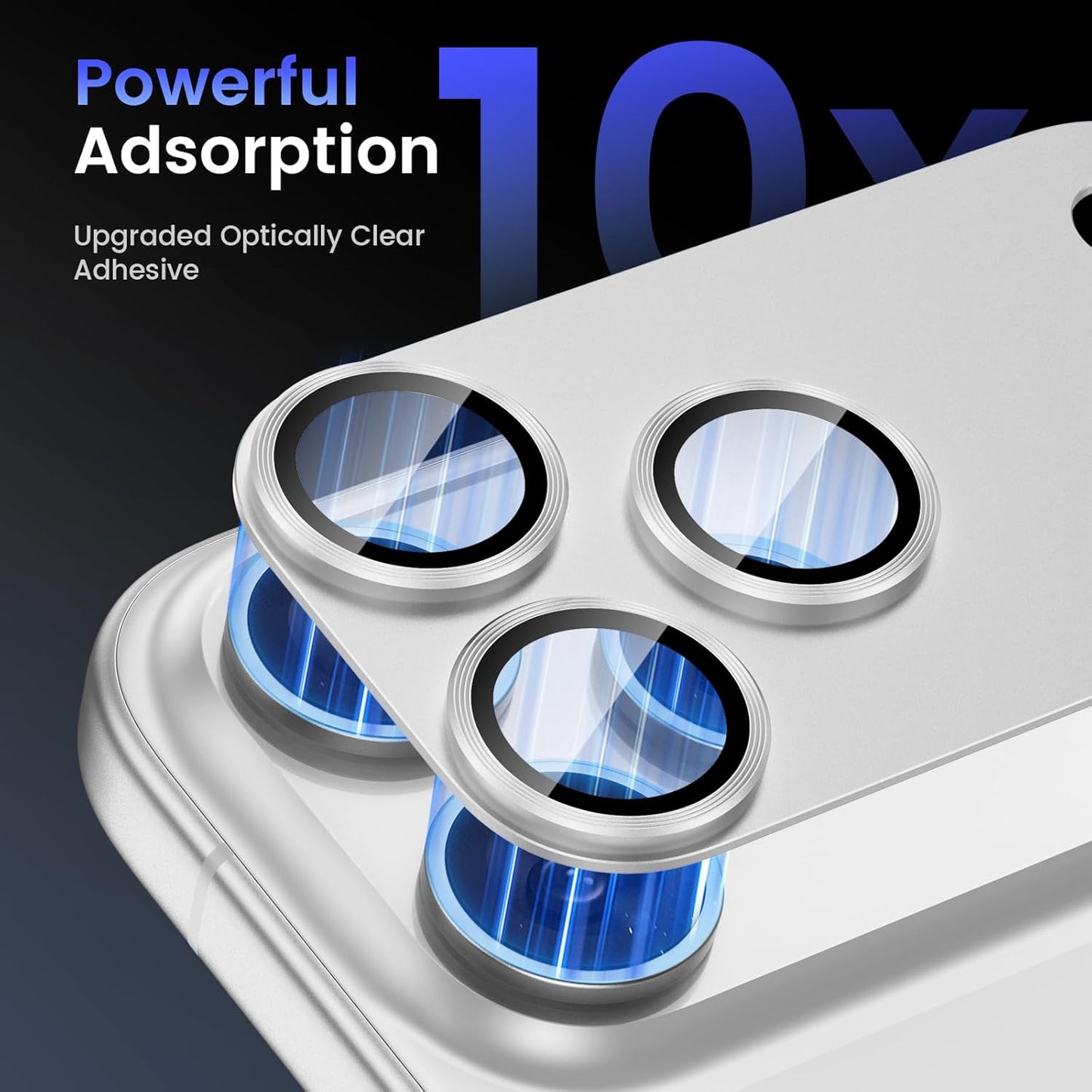 17 Tensea for iPhone Pro Max Camera Lens Protector, Metal Aluminum Alloy Tempered Glass Cover Camera Screen Protector