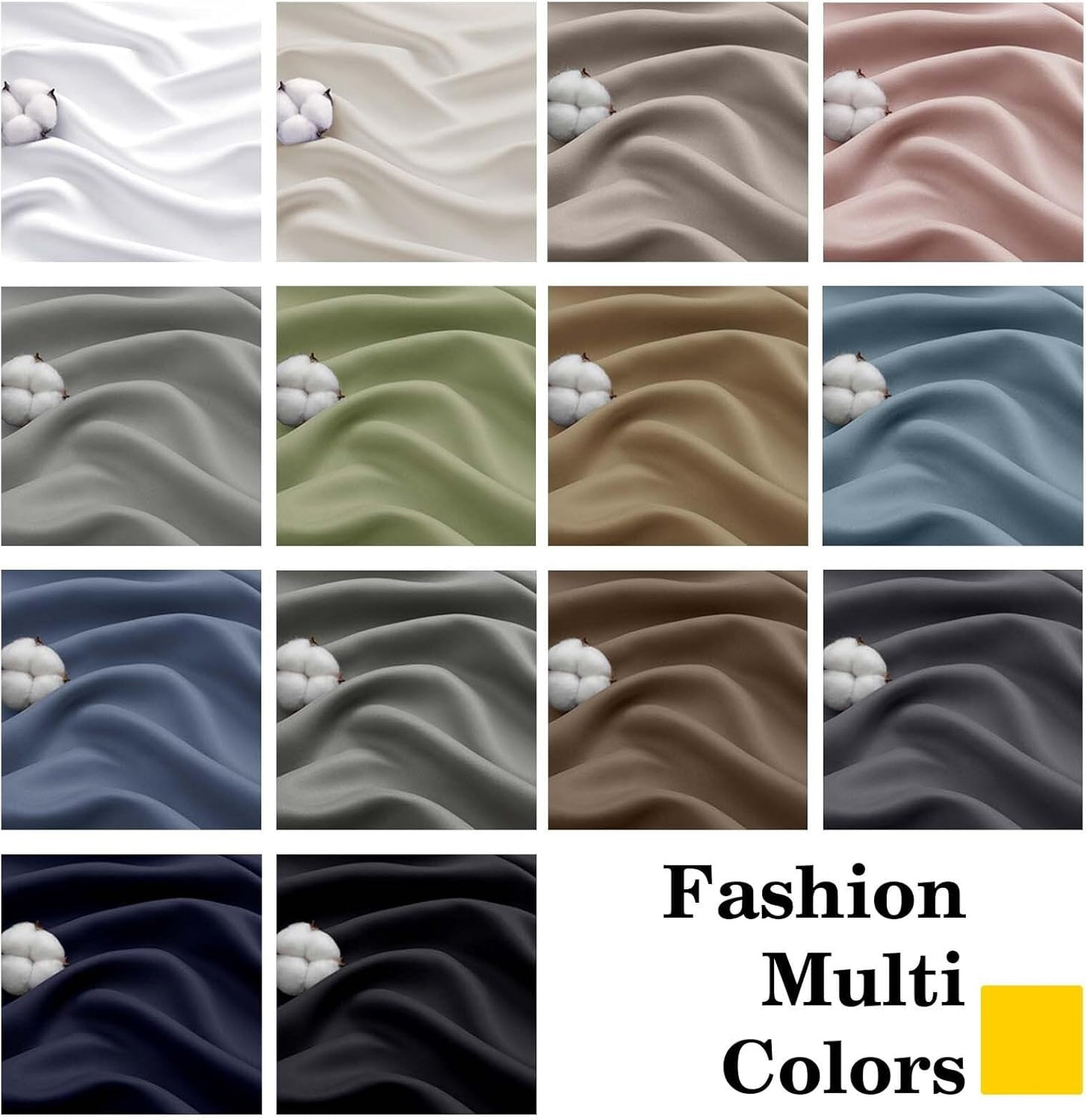 Skiennix Blackout Curtains - Soft Thermal Insulated Room Darkening Window Treatments | 63" Length, 2 Panels Set