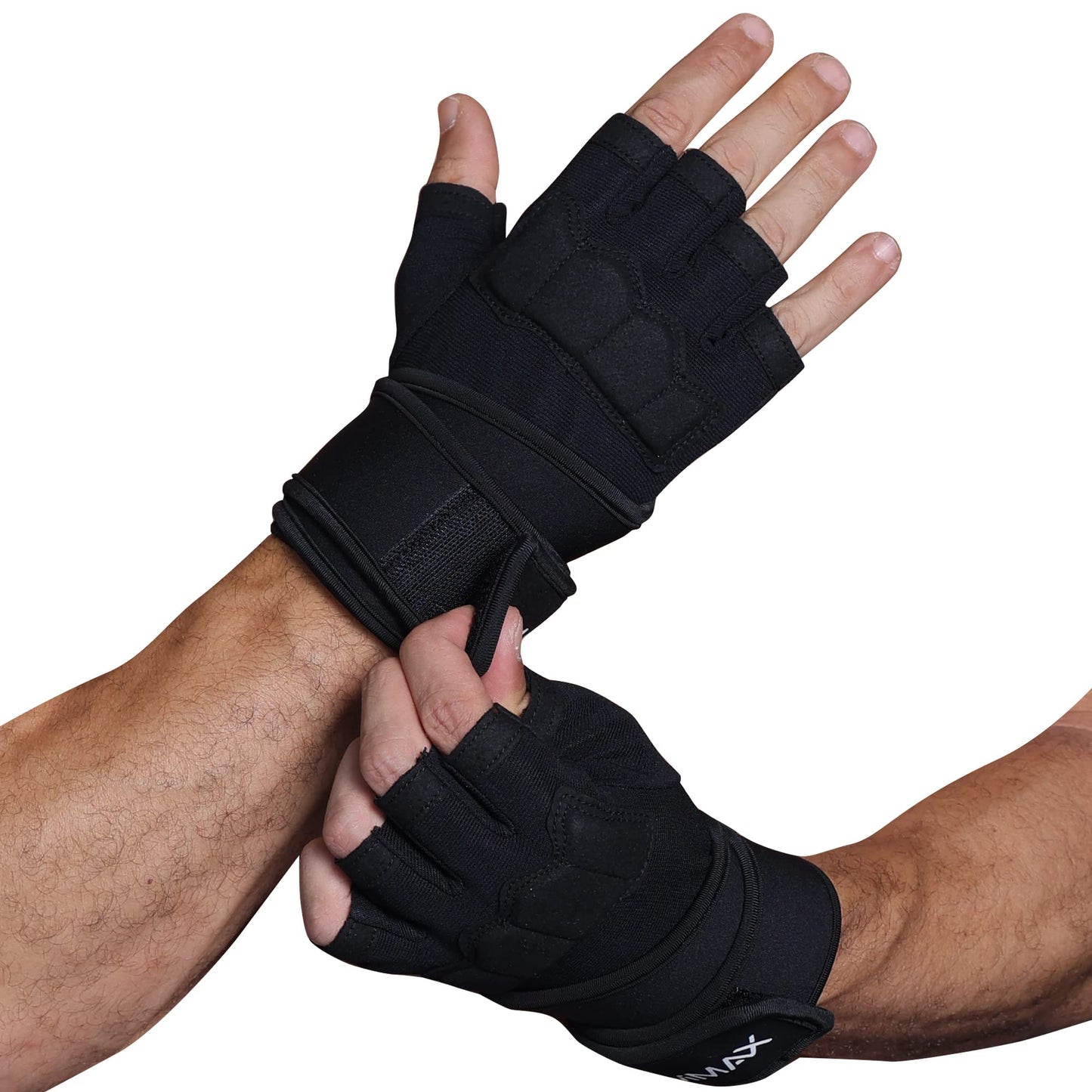 LiMMAX Workout Gloves for Men Women Gym Weight Lifting Padded Gloves with Wrist Wrap Support, Full Palm Protection & Silicone Grip Gym Gloves,Cross Training