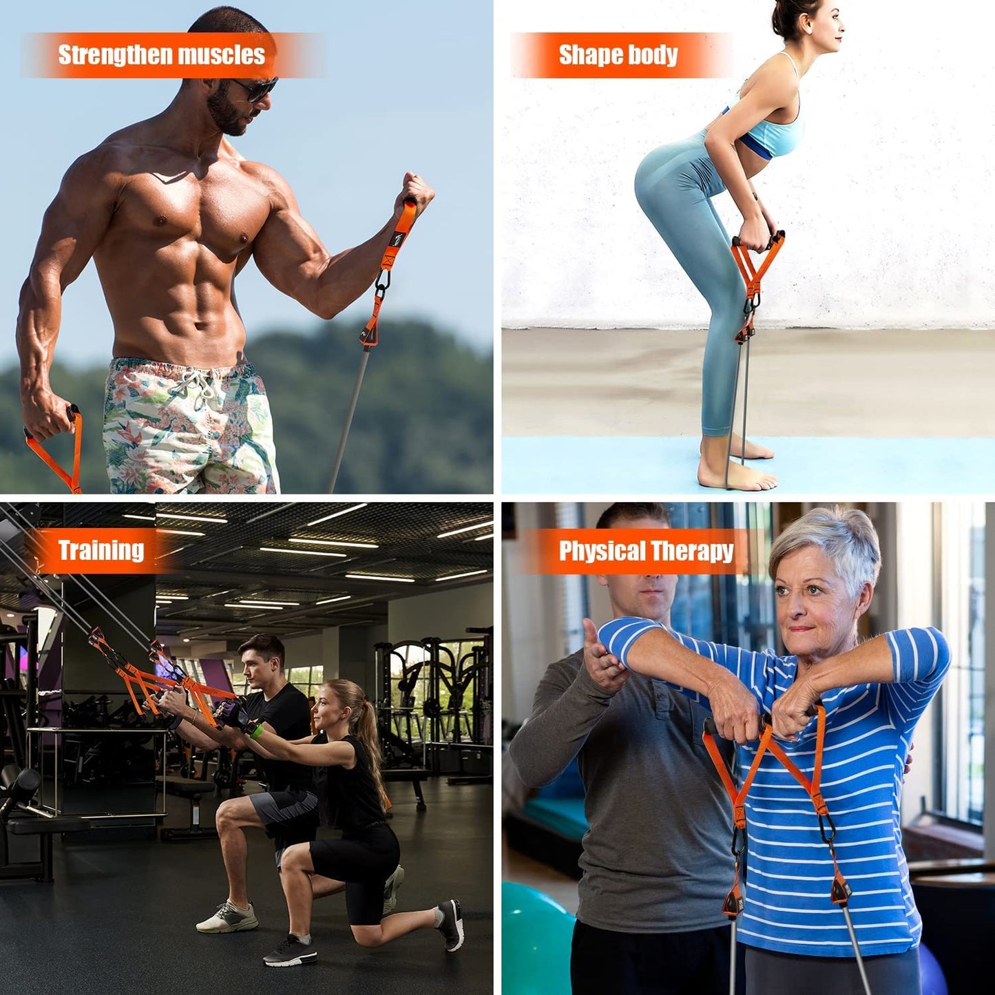 HPYGN Heavy Resistance Bands, 300LBS Exercise Bands for Working Out, Fitness Bands with Handles, Workout Bands for Men, Weight Bands Set for Muscle Training, Strength, Slim, Yoga, Home Gym Equipment
