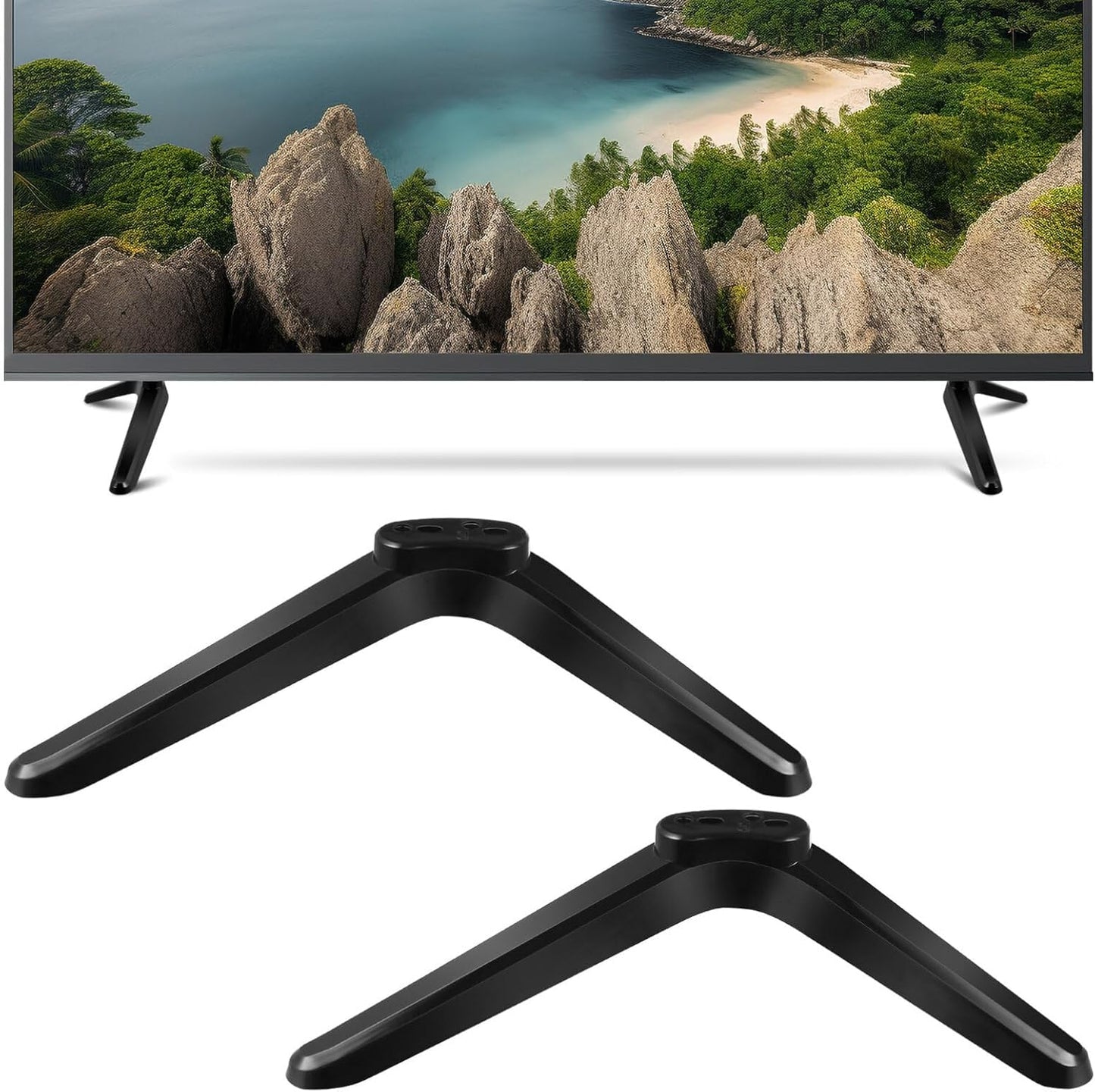 Luxshiny 32-55 Inch Universal Tv Mount Stand Tabletop Bracket with Screws Stable Tv Holder Legs for Tvs Easy