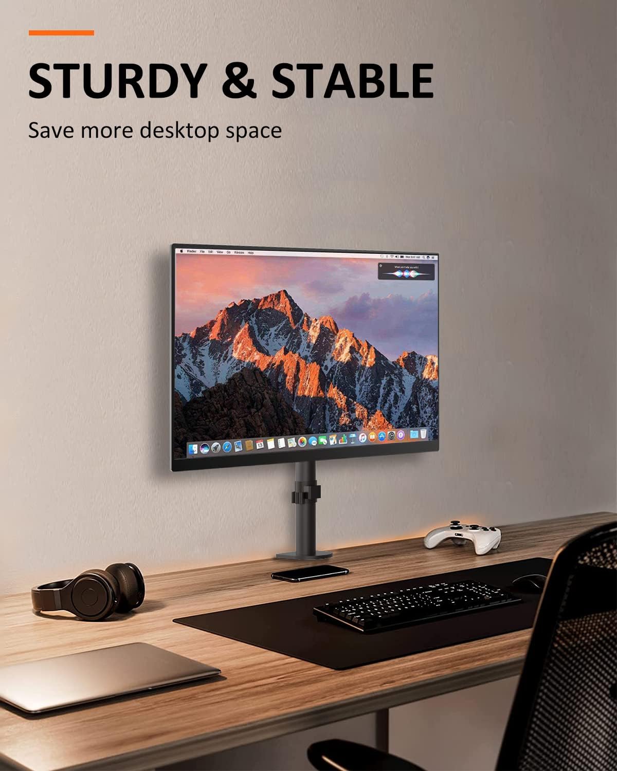 suptek 1 32 inch Screen(MD9401) Single Monitor Mount, Adjustable Monitor Arm Desk Mount Stand for / One Screen up