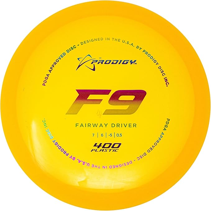 Prodigy Disc 400 F9 Disc Golf Disc - Understable Fairway Driver Disc Golf Disc for Beginners, Extremely Durable Golf Disc Golf Driver, 170-176g, Colors May Vary