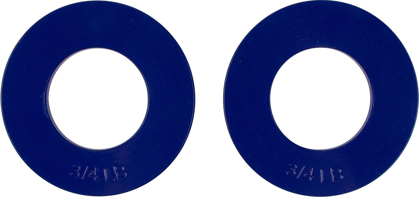 Fractional Weight Plates - 2 Each of 1/4, 1/2, 3/4, 1 lb. Total Set of 8 by Trademark Innovations (Grey, Blue, Green, & Red)