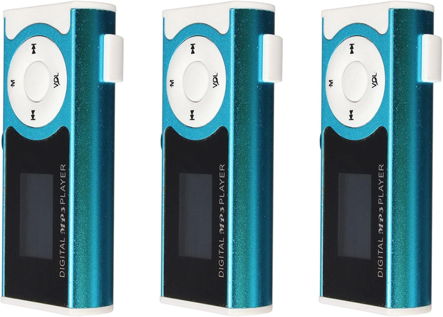 Viodmss 3X MP3 16GB Mini USB Clip Player Player LCD Screen Mini SD TF Card