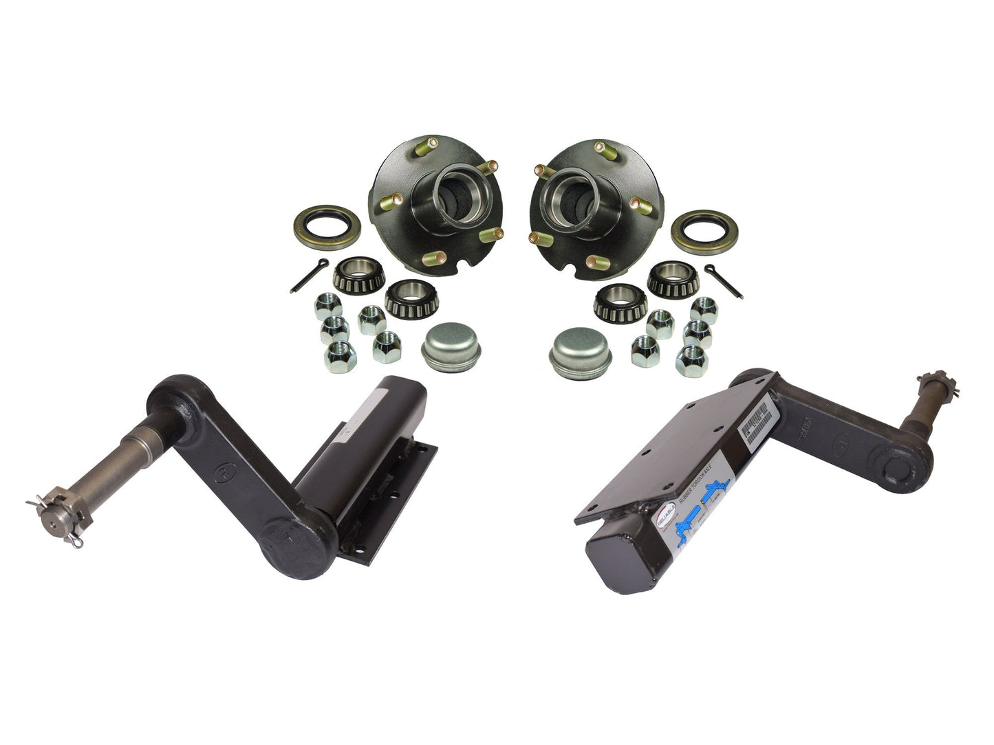 RIGID HITCH INCORPORATED 1,000 lb. Torsional Stub Axles with 5-Bolt on 4-1/2 Inch Hubs (TSA-10150)