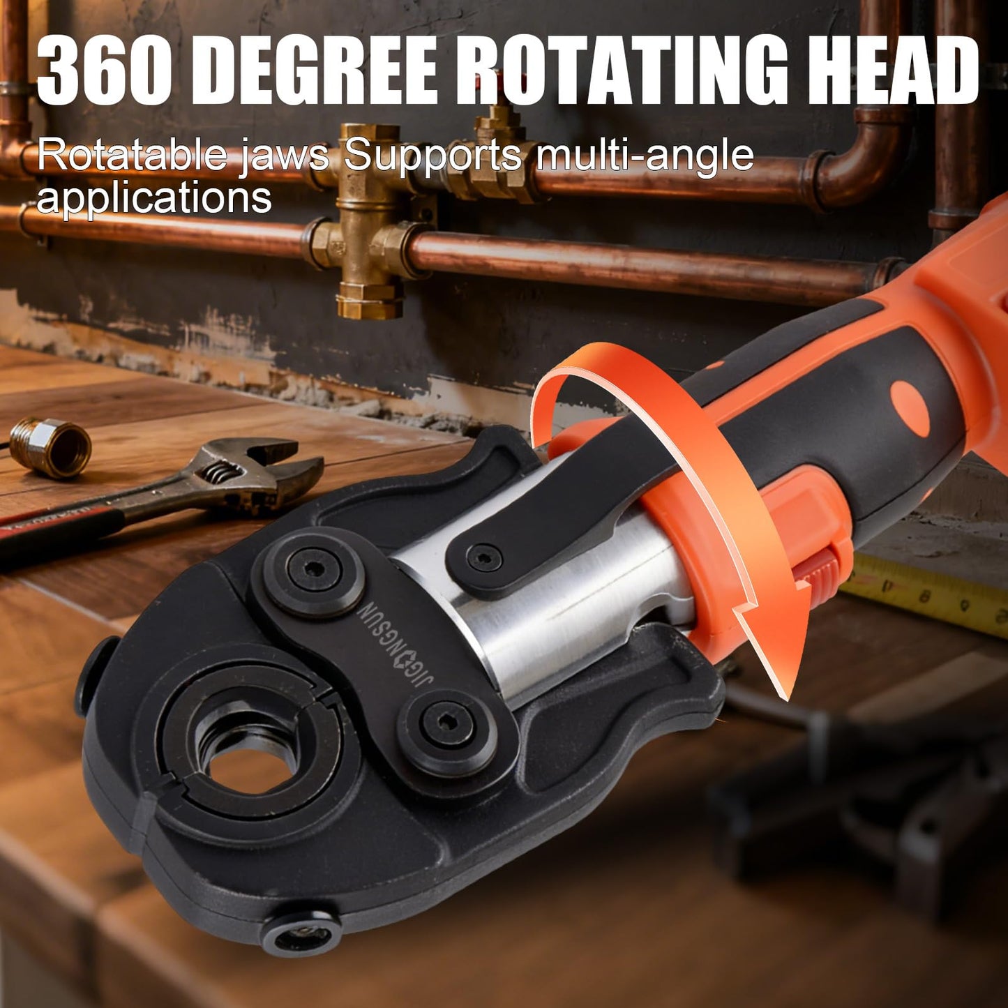 Pro Press Tool with 1/2", 3/4", 1"Pro Press Copper Crimper Tool with 12-Ton Hydraulic Power, Apply US Standard Copper Pipe or Stainless Steel Tube, Suitable for Plumber