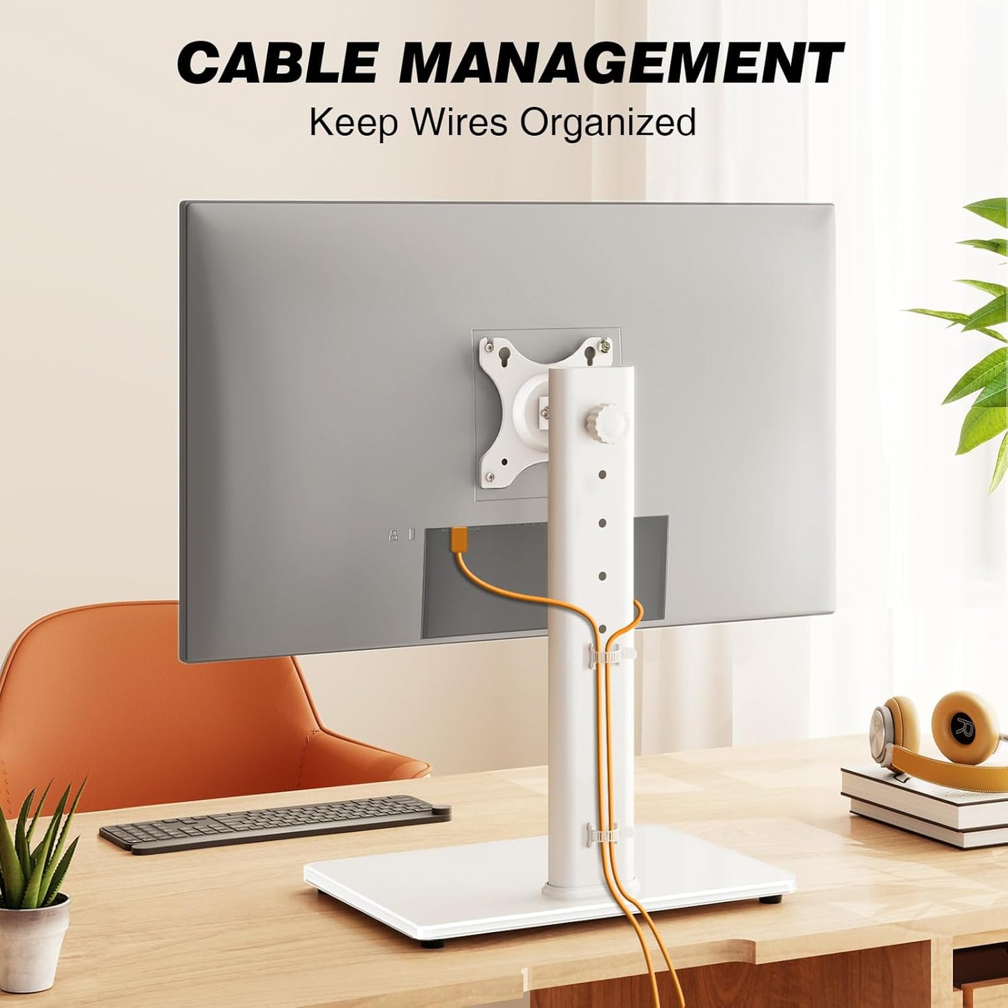 13-32 Inch 44lbs, TAVR Furniture Single Monitor Stand VESA Mount for Screens, Free-Standing Monitor Riser with Swivel