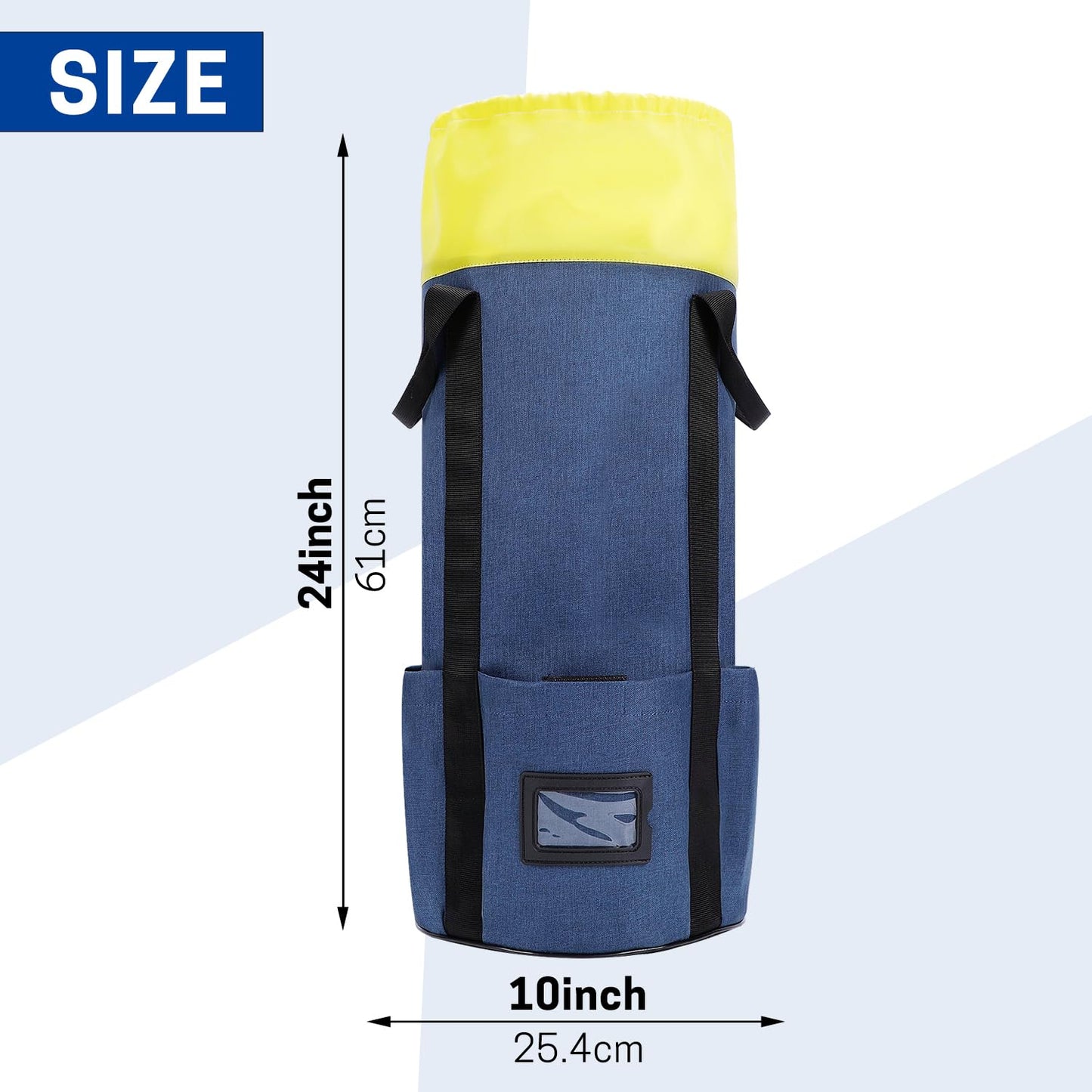 WISEPRO Arborist Rope Bag, Rope Storage Bag with 4 Side Pockets and Handle, Large Capacity Rope Organizer for Tree Climbing Gear and Rigging Equipment