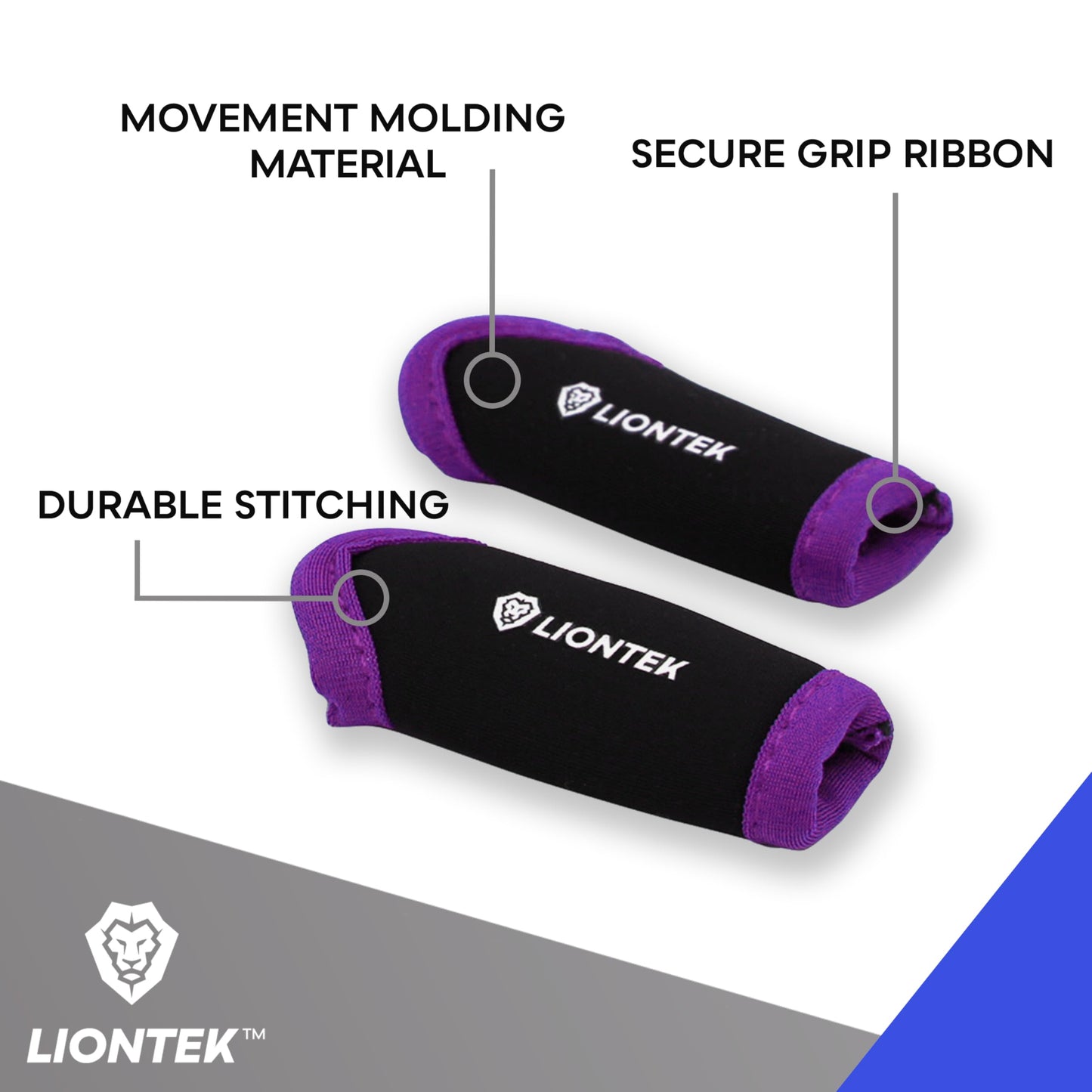 LIONTEK Single Finger Sleeve Pair - Sports Compression Finger Sleeve for BJJ, MMA, Basketball, Weight Lifting, and More (Medium)