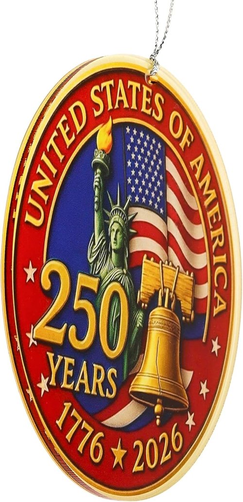 250 Years of America Ornament - Liberty Bell Hanging Decor for July 4th | Patriotic Gift for Collectors