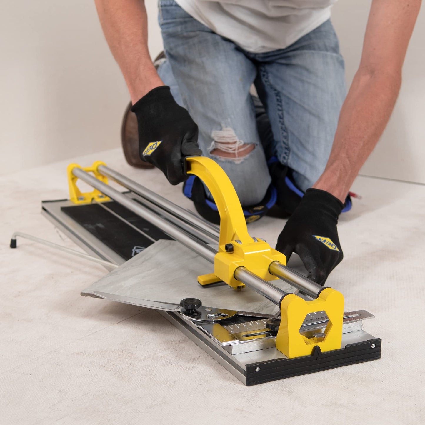QEP 10630 24-Inch Manual Tile Cutter with Tungsten Carbide Scoring Wheel for Porcelain and Ceramic Tiles