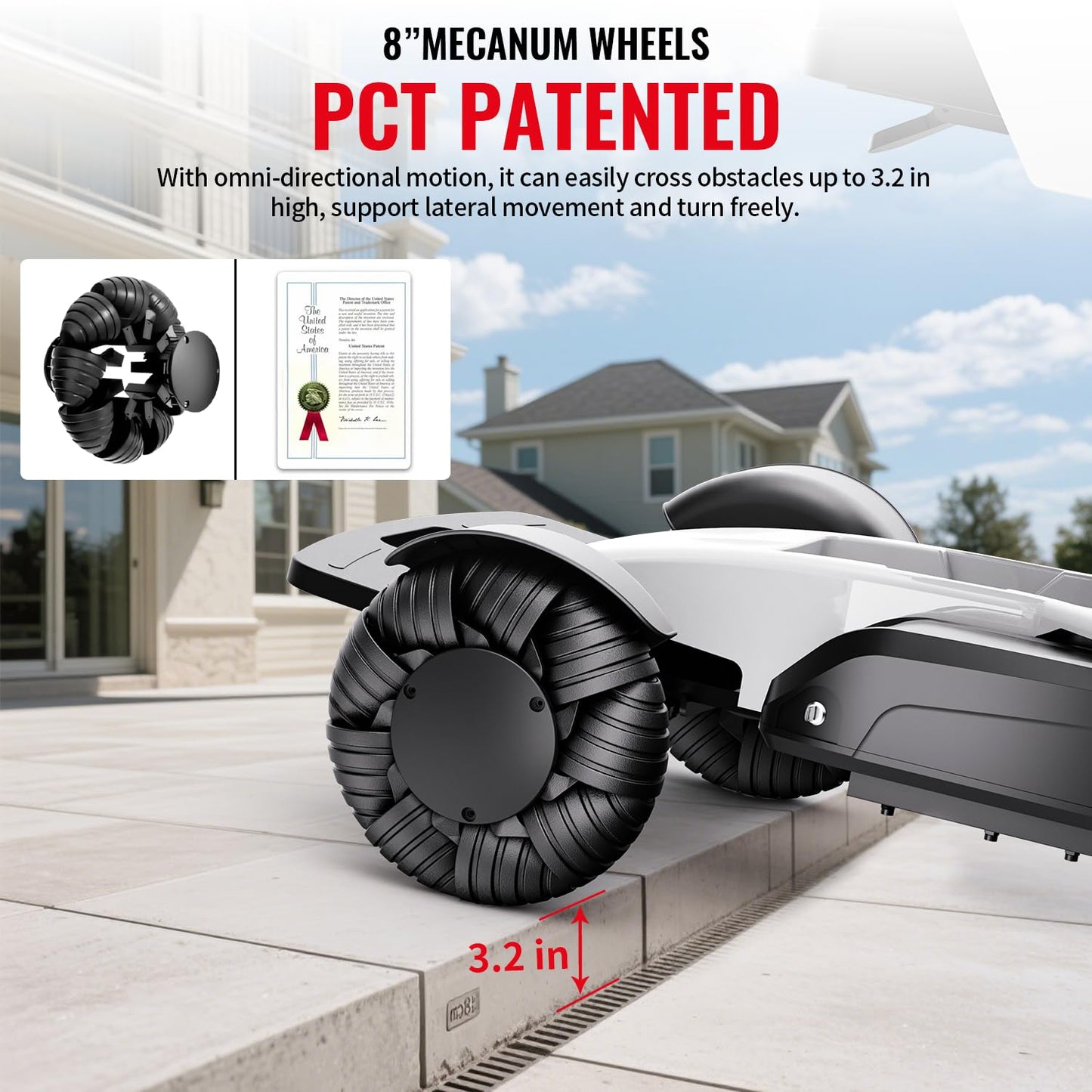 Easwe Intelligent Electric Powered Wheelchairs for Adults, 15.7"-23.6" Height Adjustable, 400W Powerful Motor & 11.4AH Lithium Battery, Foldable Motorized Wheelchair (White, Manual Adjustment)