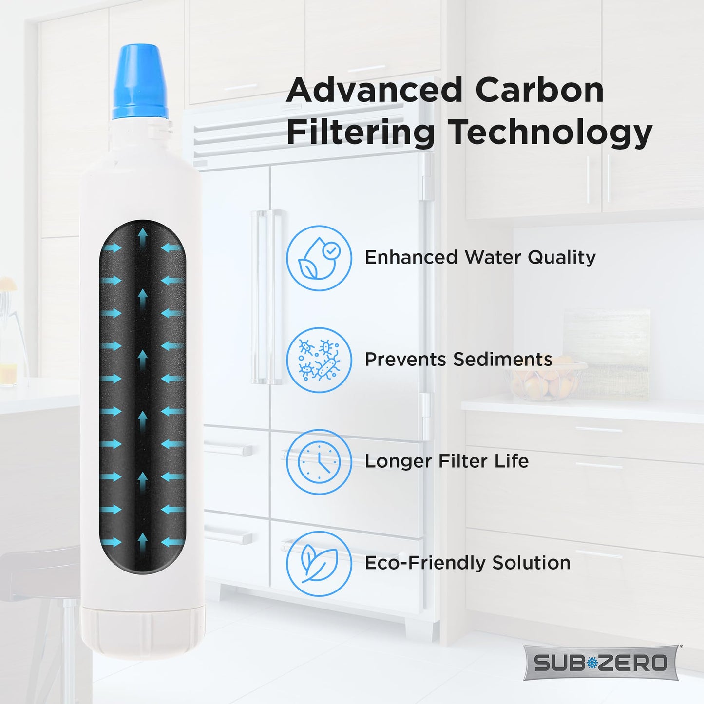 Sub-Zero Refrigerator Replacement Water and Air Filter Combo Pack 4204490 7007067