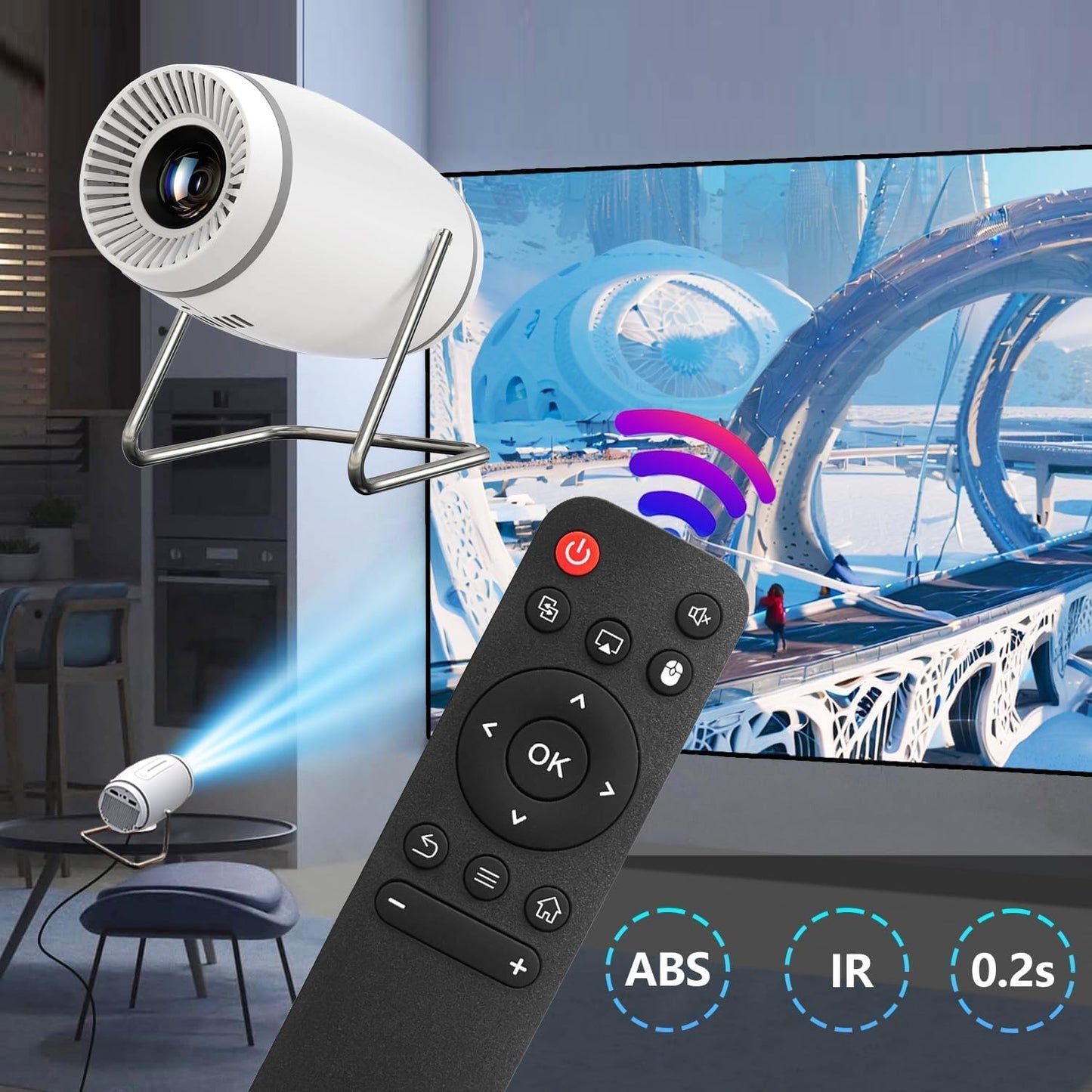 AOERUOW P2 Replacement Remote Control Compatible with FEARWIKY Portable Mini Movie Projector