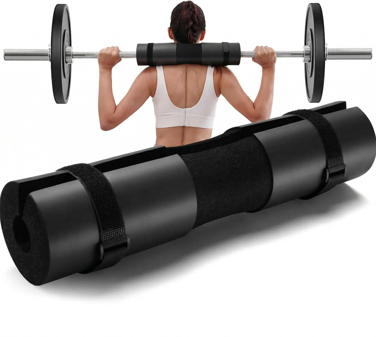 OPPSDECOR Hip Thrust Barbell Pad for Squats - Foam Cushion for Neck and Shoulders, Fits Standard & Olympic Bars, Weightlifting Gym Equipment for Lunges, Glute Bridges and Hip Thrusts