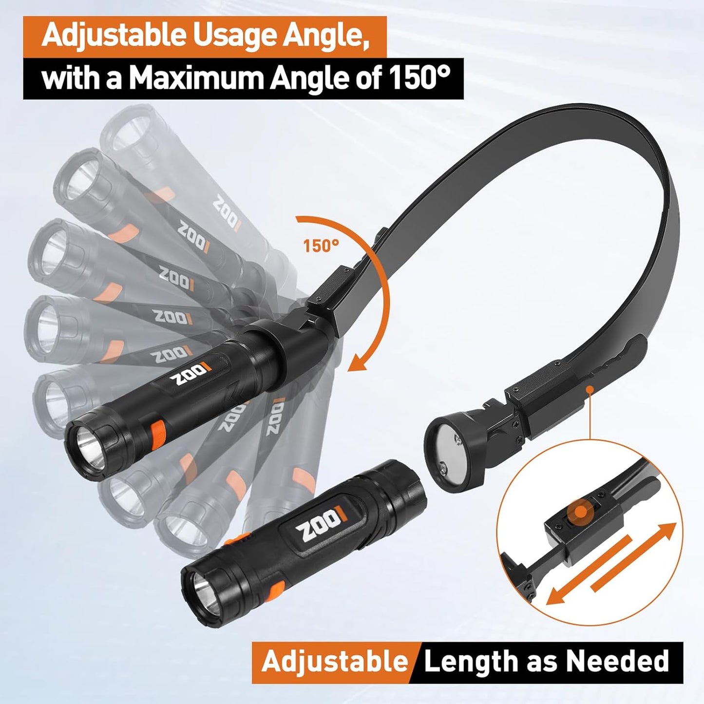 ZOOI Neck Light - Versatile Flashlight Lamp for Dads | Perfect Gifts for Father's Day, Camping & Fishing