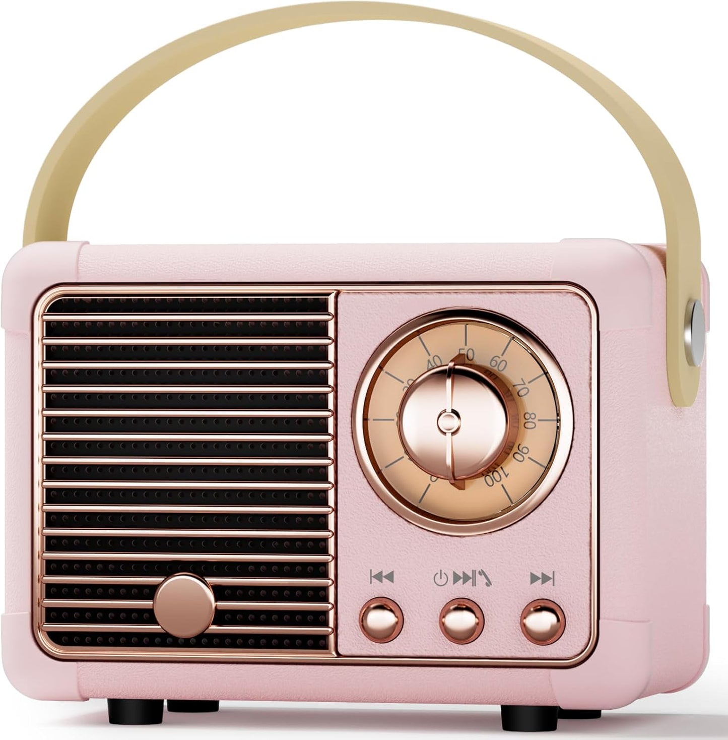 Caulikine Retro Bluetooth Speakers Birthday Gifts for Girls Small Cute Pink Portable Wireless Speaker Gift Ideas