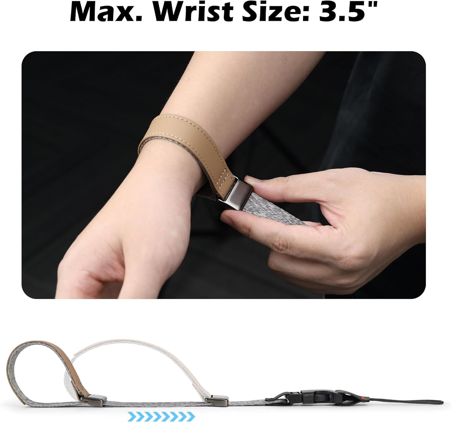 SUNYA Camera Wrist Strap with Quick Release Buckle. Sturdy Nylon Rope Hand Strap Compatible for DSLR or Mirrorless