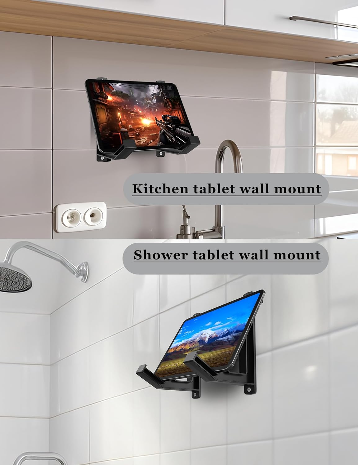 Universal Wall Mount Storage Organizer for Keyboard/Laptop/Tablet, Wall Display Rack Holder for Electronics, Compatible