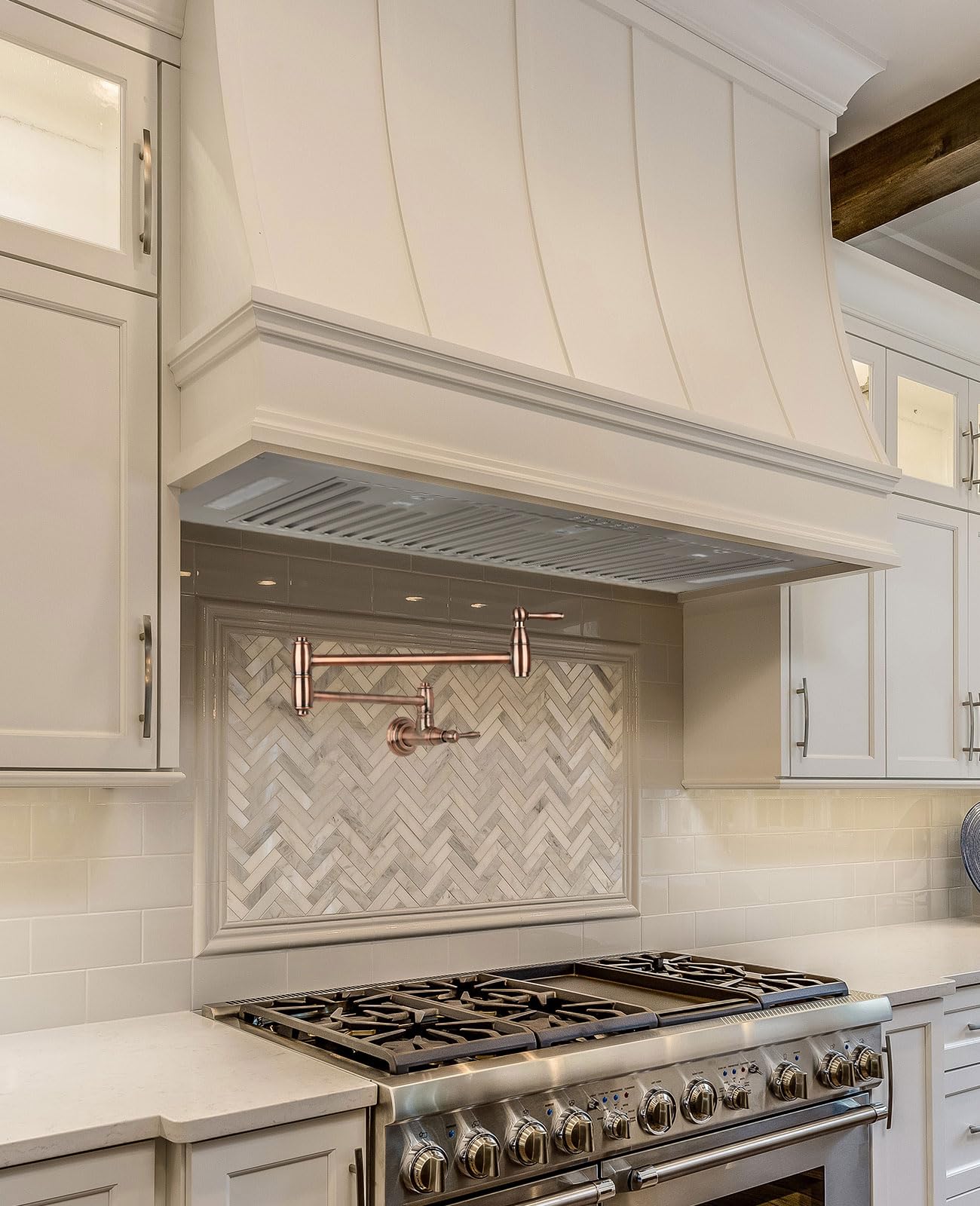 Akicon 36 Inch Range Hood Insert, Ultra Quiet Stainless Steel Ducted Insert/Built-in Kitchen Vent Hood with Powerful Suction, LED Lights and Dishwasher Safe Filters, 3-Speeds 600 CFM