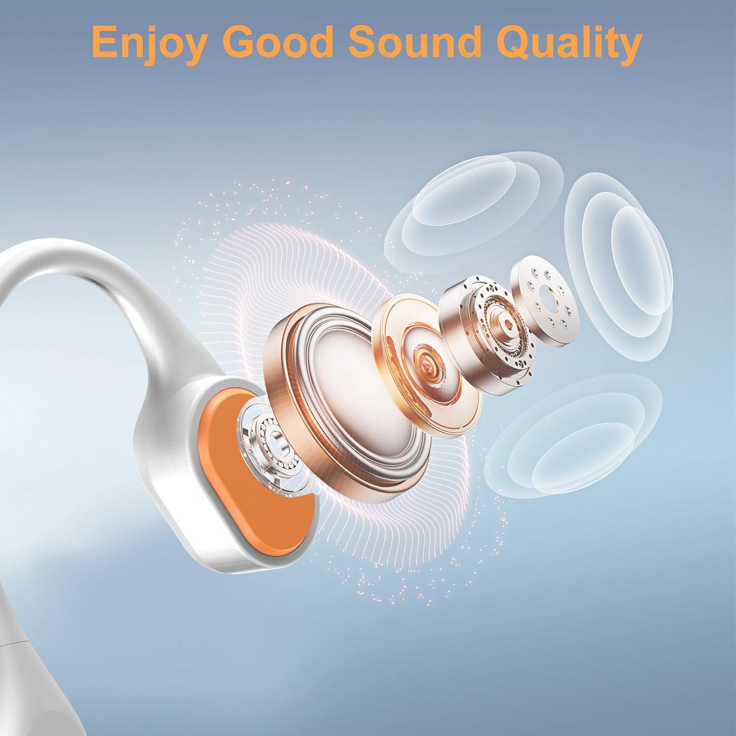 2026 IP68 Swimming 32GB MP3 Swimming/Marathon/Cycling(Orange Bone Conduction Bluetooth Headphones-SwimBeats, Waterproof