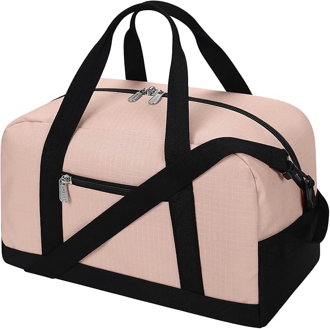 Small Gym Bag 14 inch lightweight Carry On Mini Duffel Bag for Travel Sport - Pink