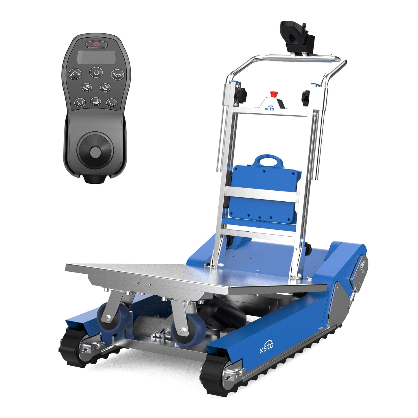 XSTO CT50 AI Electric Stair Climbing Robot, 925lbs Heavy Duty Load Capacity, LiDAR Obstacle Avoidance, Auto-Balancing Remote Control All-Terrain Material Handling Robot