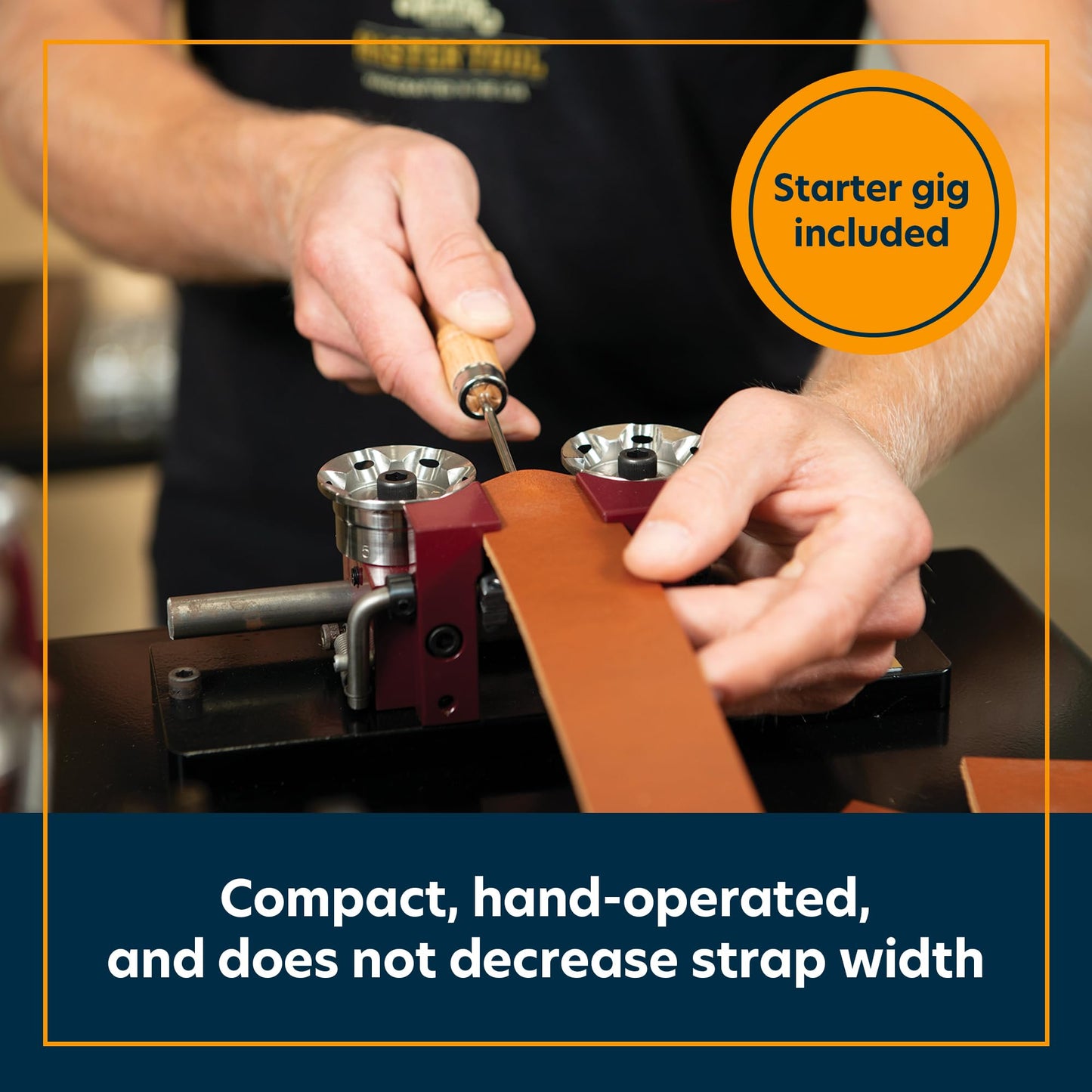 Weaver Leather Supply Master Tool Leather Edger, Manual Compact Edge Beveler, Fits 1/2" to 3" Strap Width, Leathercraft Tool for Belts, Bags, and More