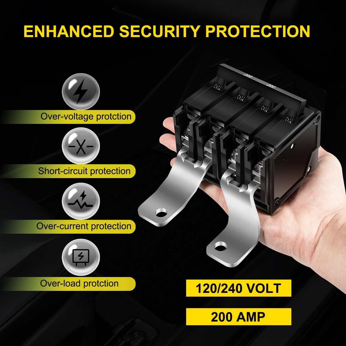 MBK200 200 Amp Double-Pole Main Breaker Conversion Kit Plug-in 2 Pole 120/240 Volt for Type EQ Load Centers Replaces EQ9685