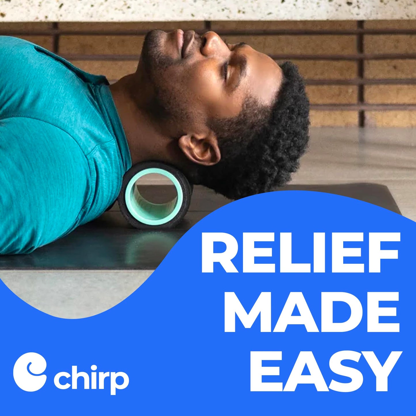 Chirp Wheel Foam Roller – Targeted Back & Neck Relief, Lumbar Spine Stretcher, Spinal Decompression Back Stretcher, Massage Roller with Density Foam for Physical Therapy, Supports 500lbs, 4-Inch Mint