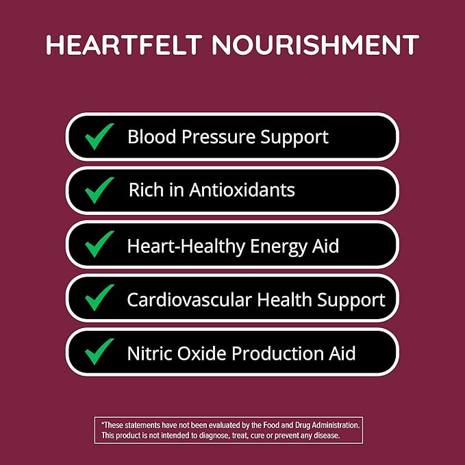 Organic Beet Root Capsules [1,300mg Superfood] ??Blood Pressure Support, Nitric Oxide Supplements for Men & Women, Flow & Circulation | Beetroot Powder, Antioxidant, Brain Food | Vegan, 60 Ct