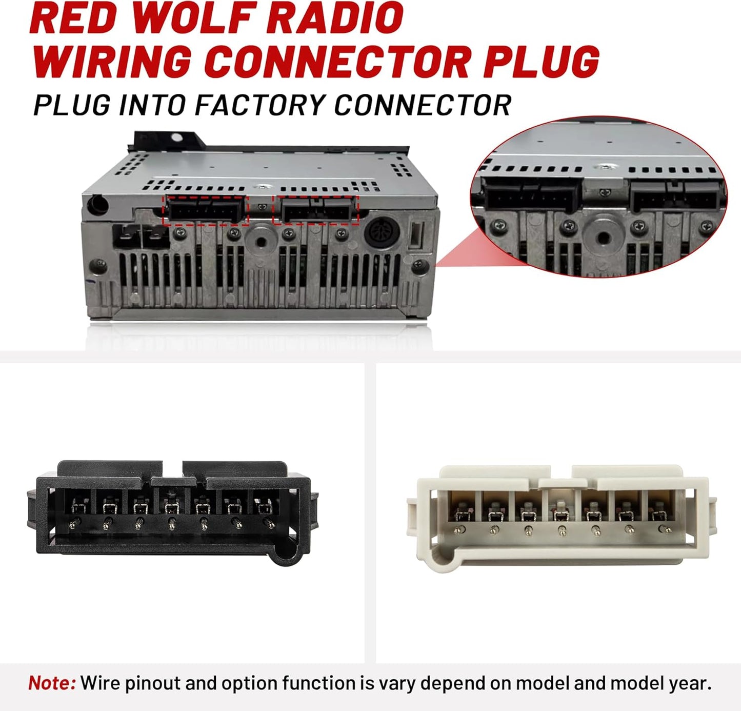 1997-2001, 1999 300m 1999-2001, 1995-2001 RED WOLF Car Radio Wire Harness Replacement for Jeep Cherokee Chrysler Dodge