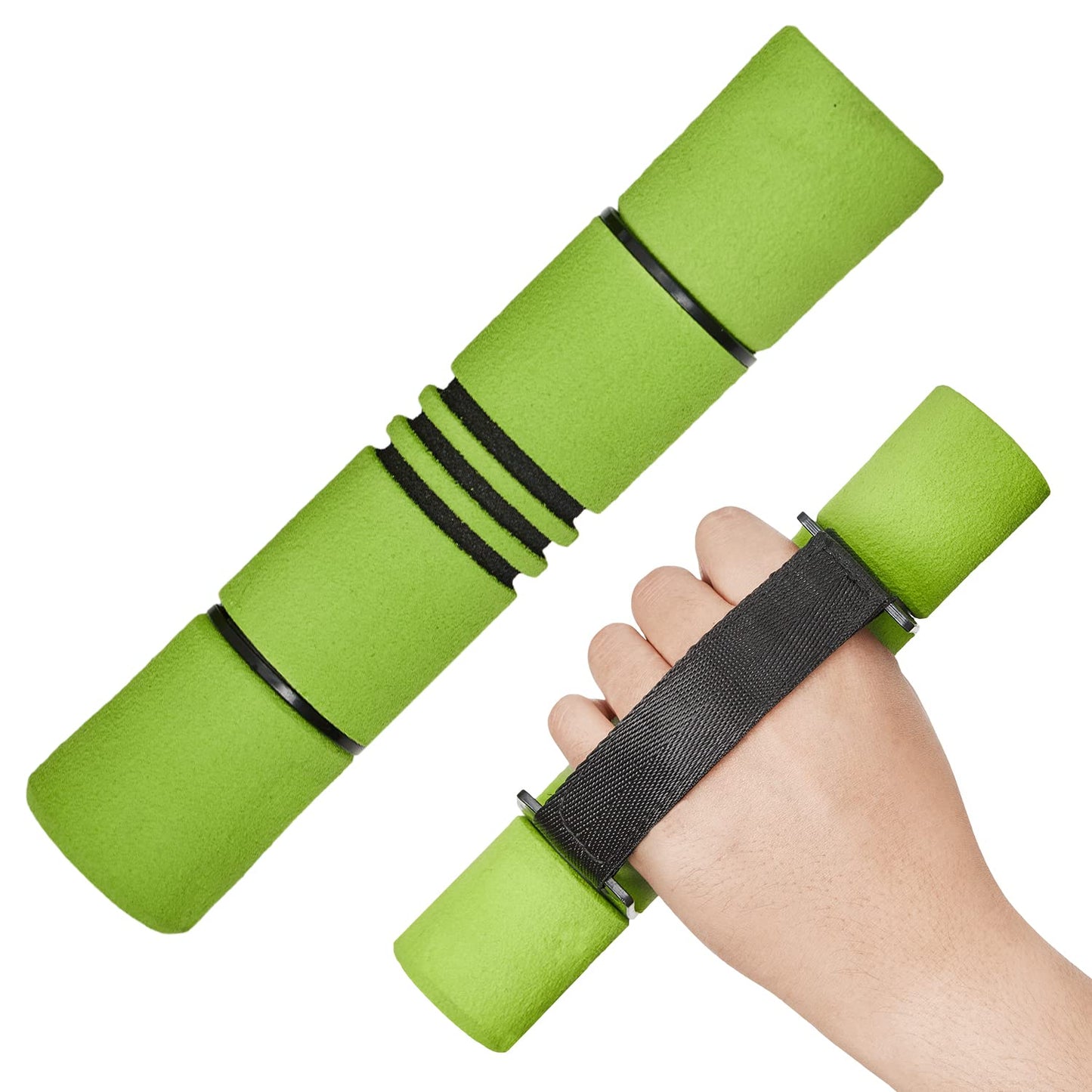 Yes4All 3lbs Dumbbell Hand Weights for Walking/Travel Weights for Exercising with Adjustable Straps, Foam Cover, Color Coded Weight Options