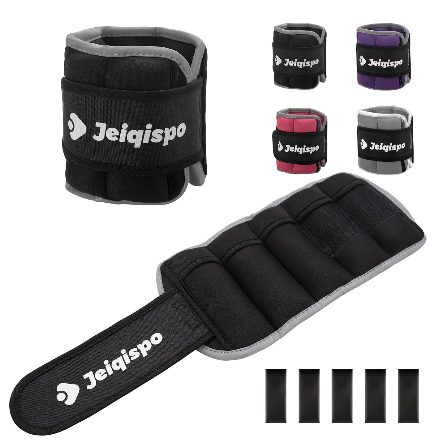 Adjustable Ankle Weights 1 Pair 2/4/6/8/10 LBS Wrist Leg Arm Weights for Women Men Kids,Strength Training with Removable Weight for Fitness Gym Workout Running Walking