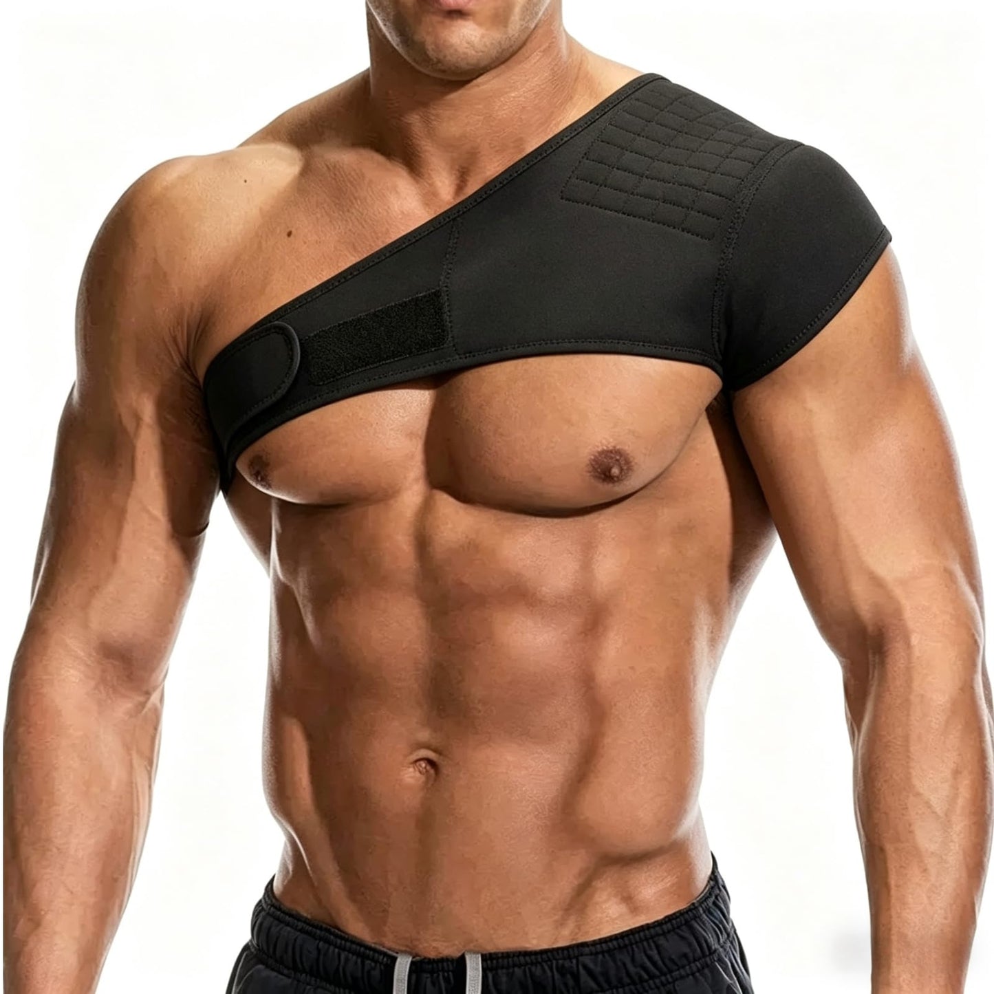 Shoulder Brace, Rotator Cuff Support Brace and Arm Sling for Pain Relief, Shoulder Compression Sleeve for Preventing Strains and Dislocation, Adjustable Fits Left and Right Arm for Men & Women, with Magnetic Therapy to Promote Blood Circulation