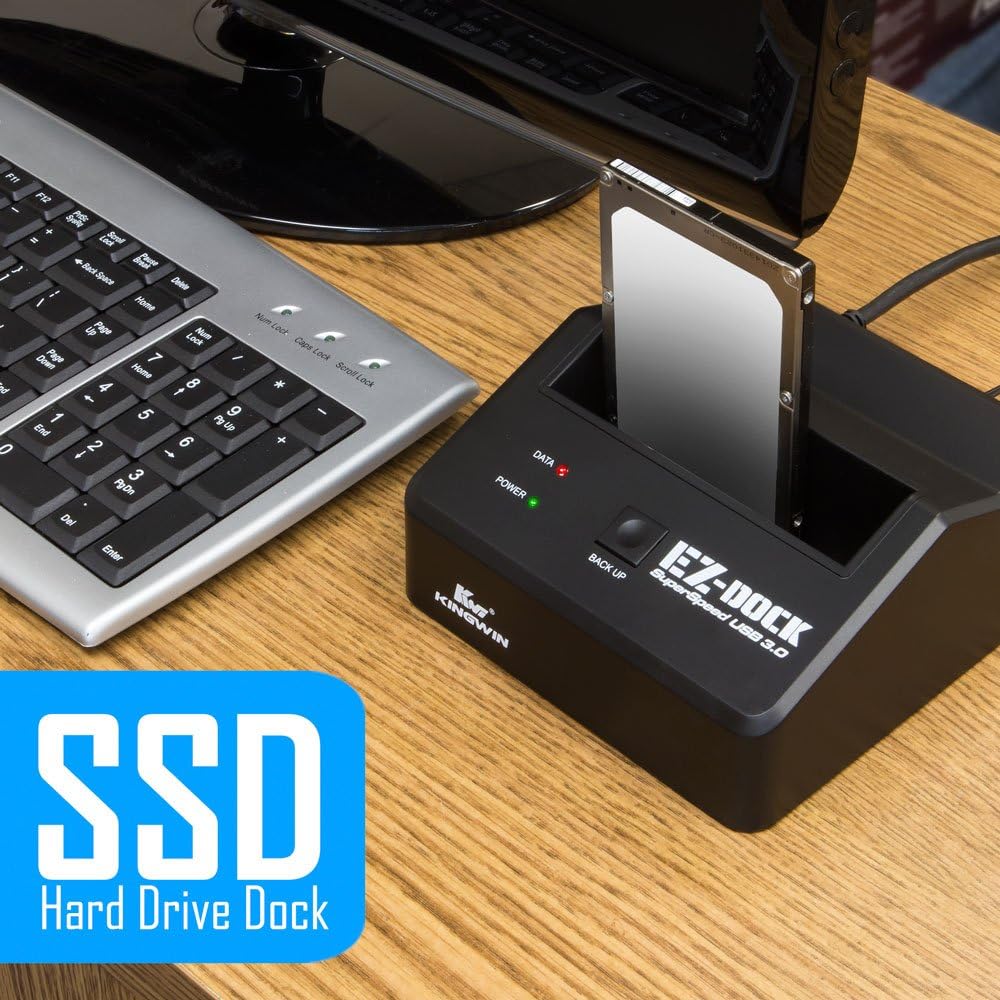 Kingwin 3.0 2.5 3.5 5Gbps USB Hard Drive Docking Station for & SATA HDD/SSD, Hot Swap, Tool-Free, UASP Support