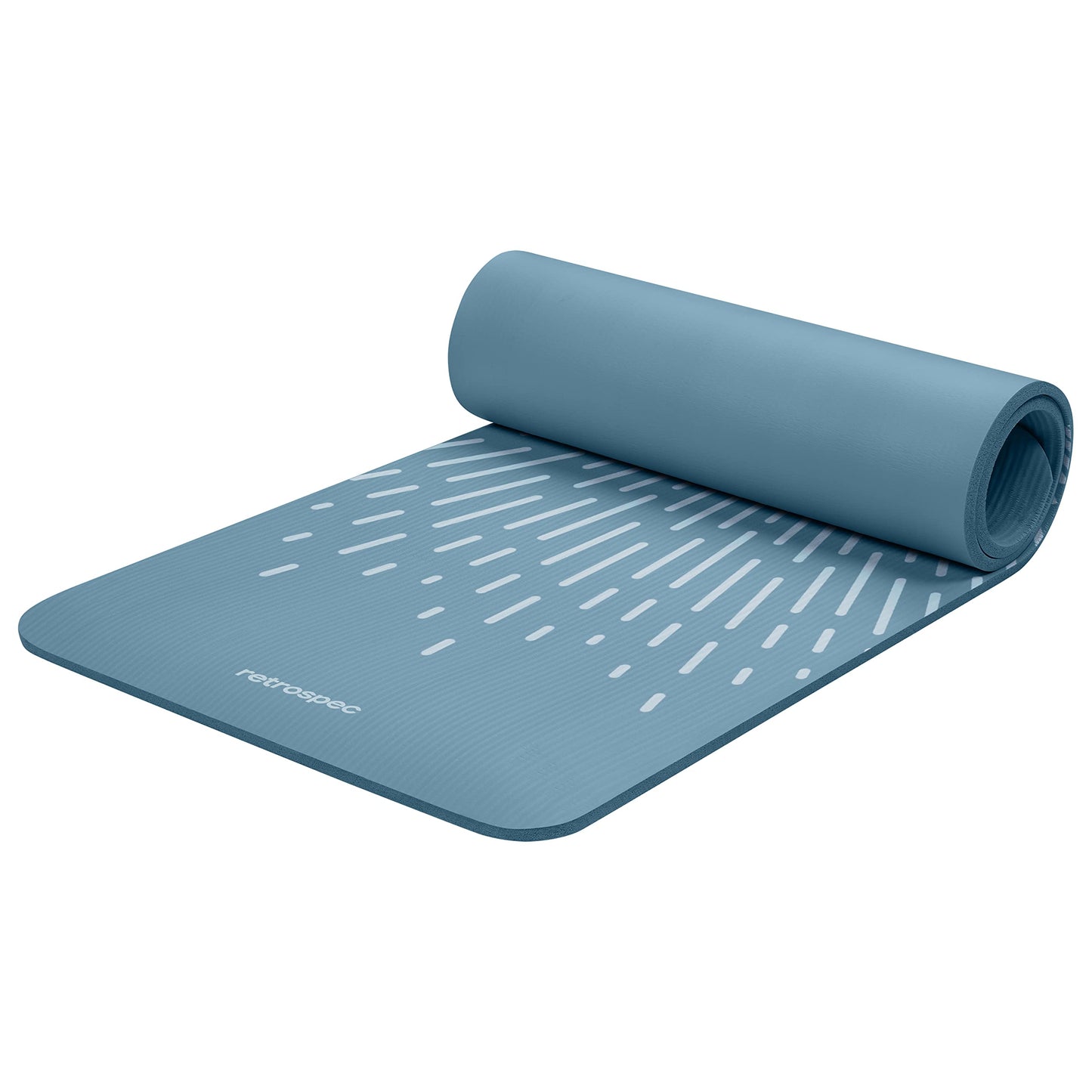 Retrospec Solana Yoga Mat 1/2" Thick w/Nylon Strap for Men & Women - Non Slip Excercise Mat for Yoga, Pilates, Stretching, Floor & Fitness Workouts