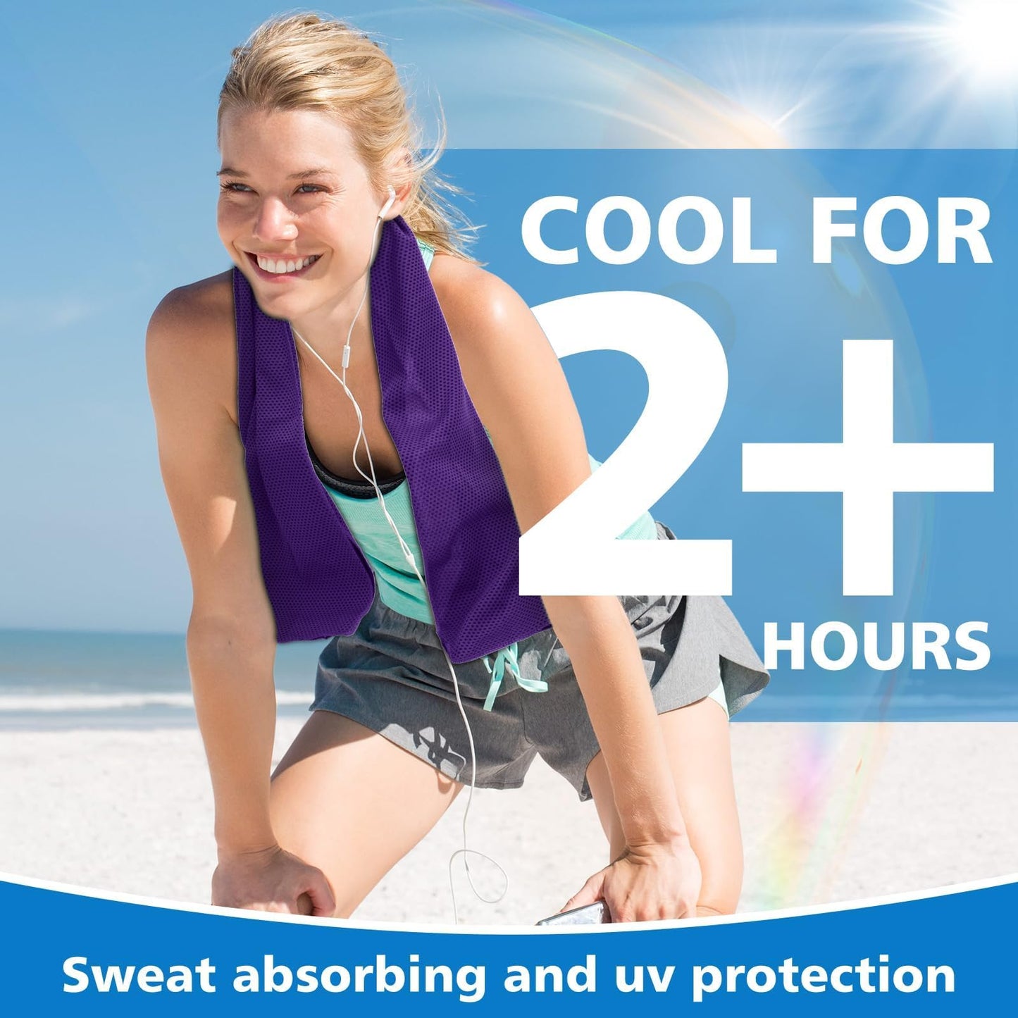 PJPSAA 24 Pack Cooling Towels Bulk for Neck and Face 40"x12" Ice Cooling Sweat Rags Microfiber Soft Breathable Soft Chilly Towel for Yoga Golf Sport Running