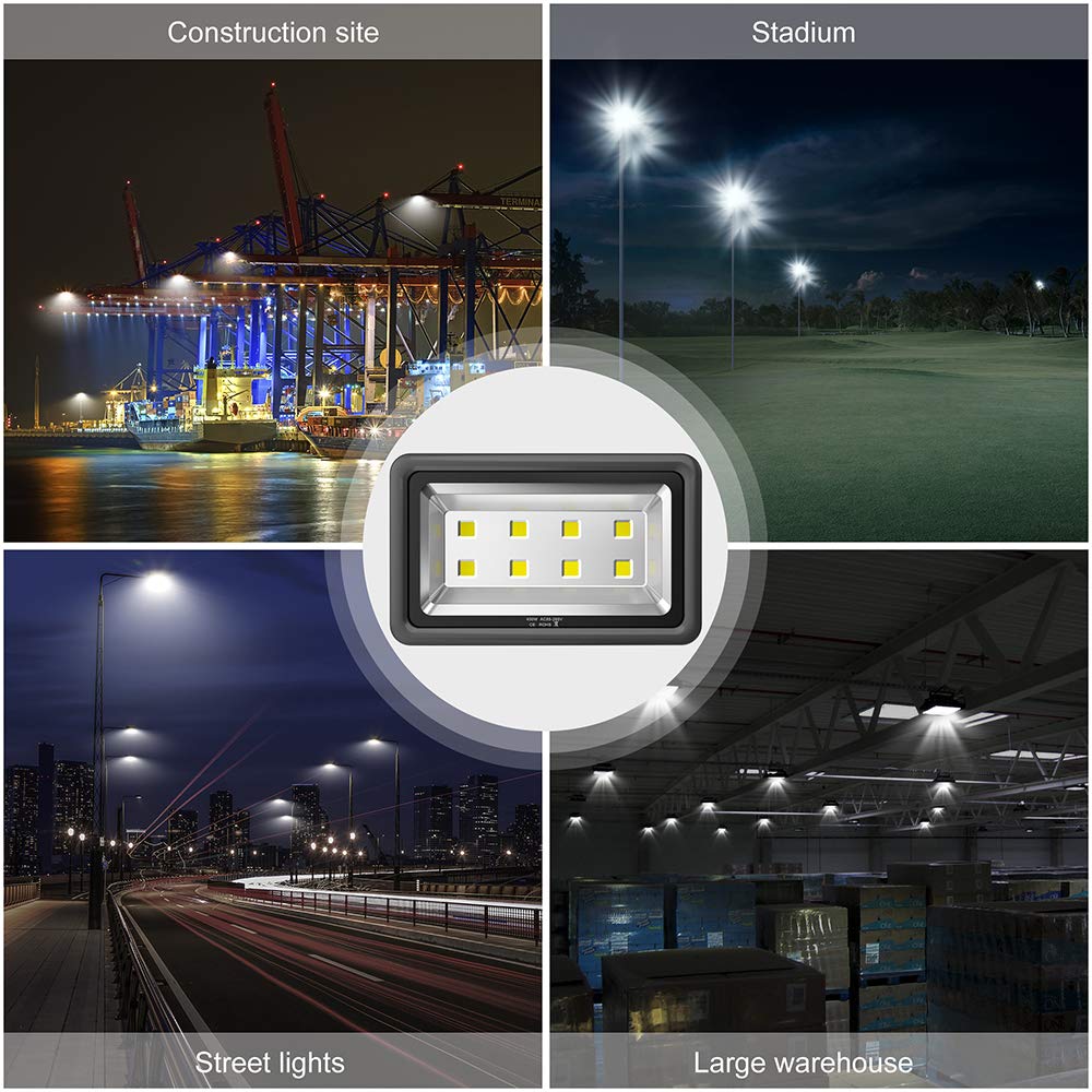 SOUTHLEVY 400W Outdoor LED Flood Light, 40000LM Super Bright, 110-285V, IP66 Waterproof, 6000K Daylight White Security Lights,Lighting for Playground Yard Stadium Lawn Ball Park