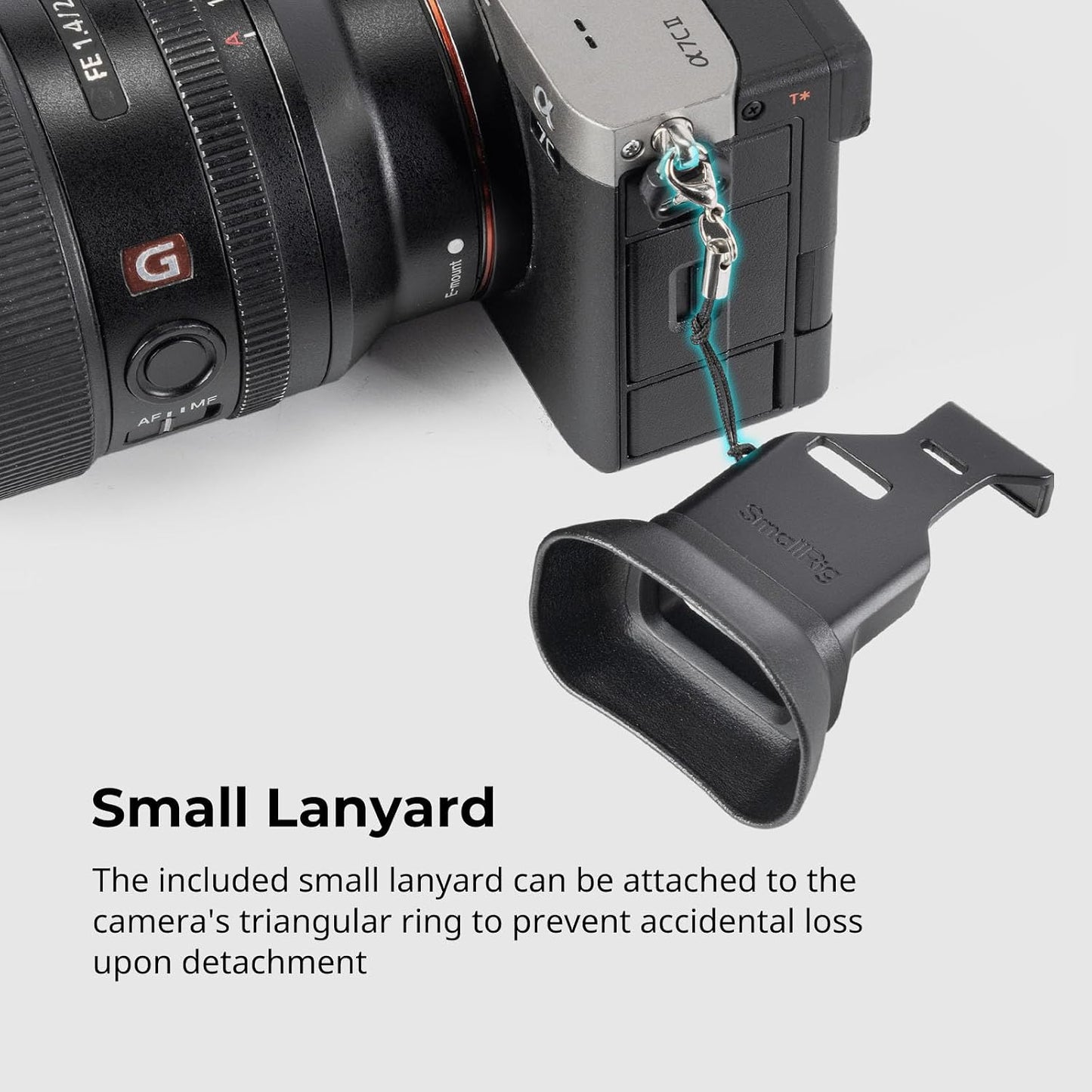 SMALLRIG A7CII A7CR 7C 7CR 4819 Camera Viewfinder Eyecup, Viewfinder Eye Cup with Small Lanyard, Soft Silicone